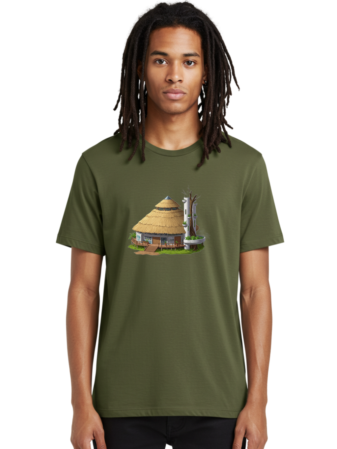 Thatched-Roof-Hut Men'S Graphic Tee, 100% Cotton, Comfortable Casual Summer Wear, Machine Washable, Vintage Camera, Old Camera, Antique Camera, Black Camera, Classic Photography, Photography Equipment, Nostalgic Device, Film Camera, Camera Art Bah245