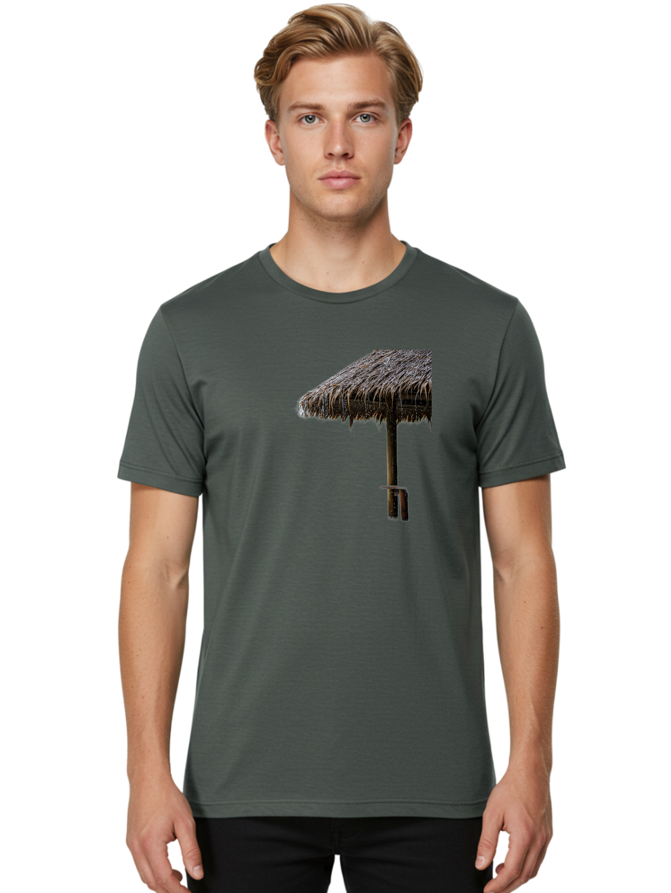 Thatched-Umbrella Men'S Graphic Tee, 100% Cotton, Comfortable Casual Summer Wear, Machine Washable, Vintage Camera, Old Camera, Antique Camera, Black Camera, Classic Photography, Photography Equipment, Nostalgic Device, Film Camera, Camera Art Bah246