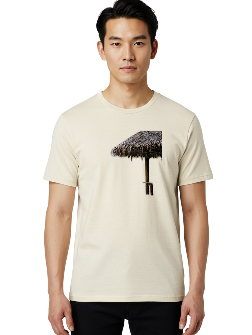 Thatched-Umbrella Men'S Graphic Tee, 100% Cotton, Comfortable Casual Summer Wear, Machine Washable, Vintage Camera, Old Camera, Antique Camera, Black Camera, Classic Photography, Photography Equipment, Nostalgic Device, Film Camera, Camera Art Bah246