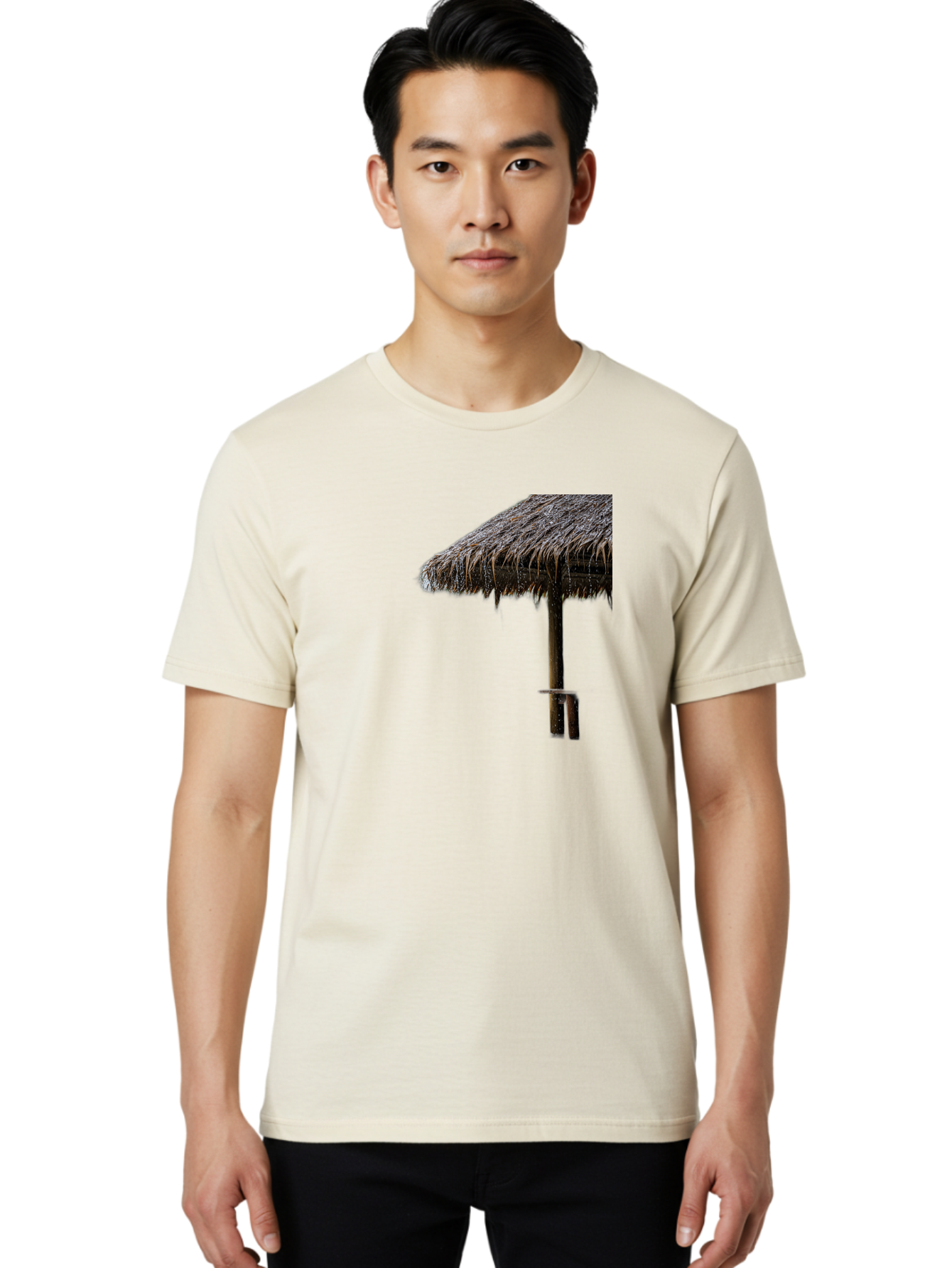 Thatched-Umbrella Men'S Graphic Tee, 100% Cotton, Comfortable Casual Summer Wear, Machine Washable, Vintage Camera, Old Camera, Antique Camera, Black Camera, Classic Photography, Photography Equipment, Nostalgic Device, Film Camera, Camera Art Bah246