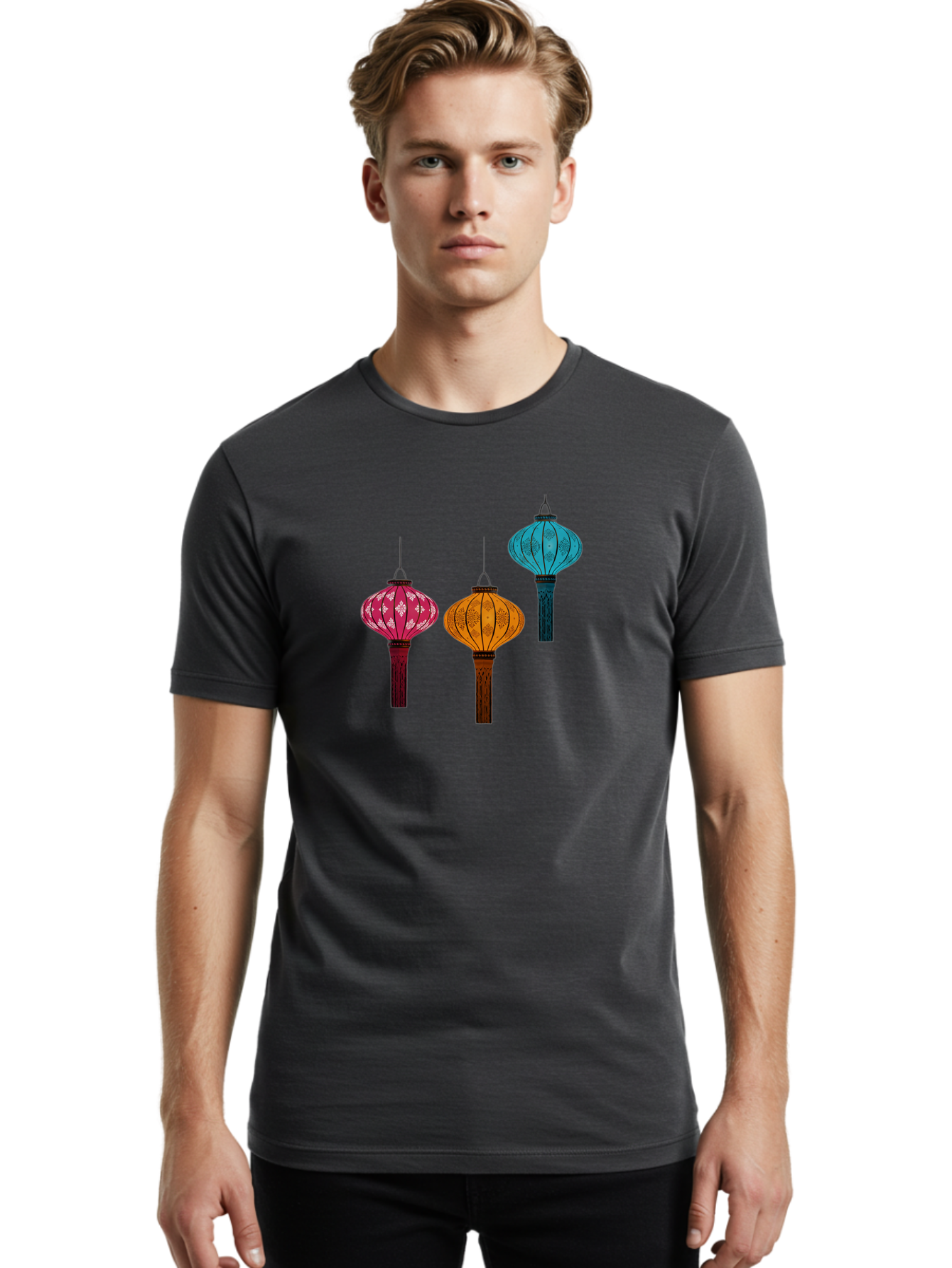 Three-Lanterns Men'S Graphic Tee, 100% Cotton, Comfortable Casual Summer Wear, Machine Washable, Vintage Camera, Old Camera, Antique Camera, Black Camera, Classic Photography, Photography Equipment, Nostalgic Device, Film Camera, Camera Art Bah252