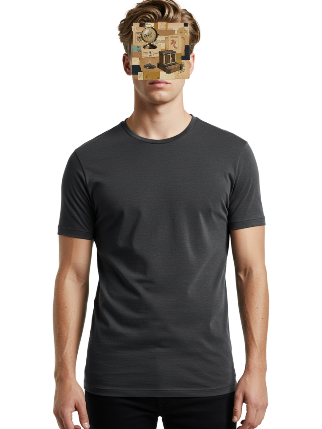 Timepiece-Cage-And-Candle Men'S Graphic Tee, 100% Cotton, Comfortable Casual Summer Wear, Machine Washable, Vintage Camera, Old Camera, Antique Camera, Black Camera, Classic Photography, Photography Equipment, Nostalgic Device, Film Camera, Bah265