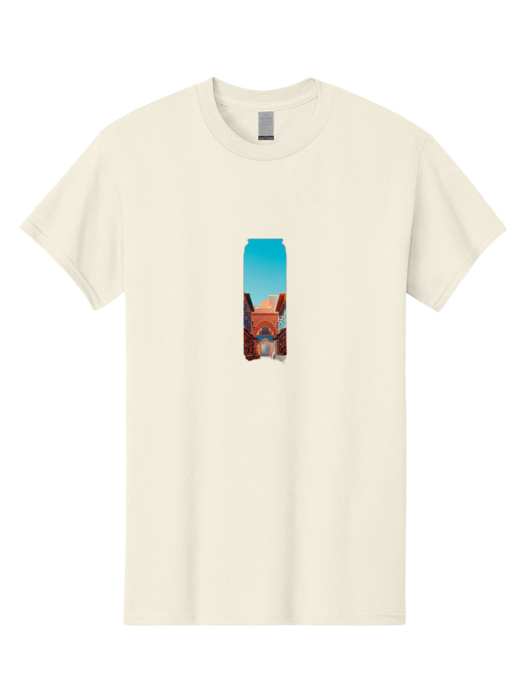 Tin-Can-With-Street-View Men'S Graphic Tee, 100% Cotton, Comfortable Casual Summer Wear, Machine Washable, Vintage Camera, Old Camera, Antique Camera, Black Camera, Classic Photography, Photography Equipment, Nostalgic Device, Film Camera, Bah266