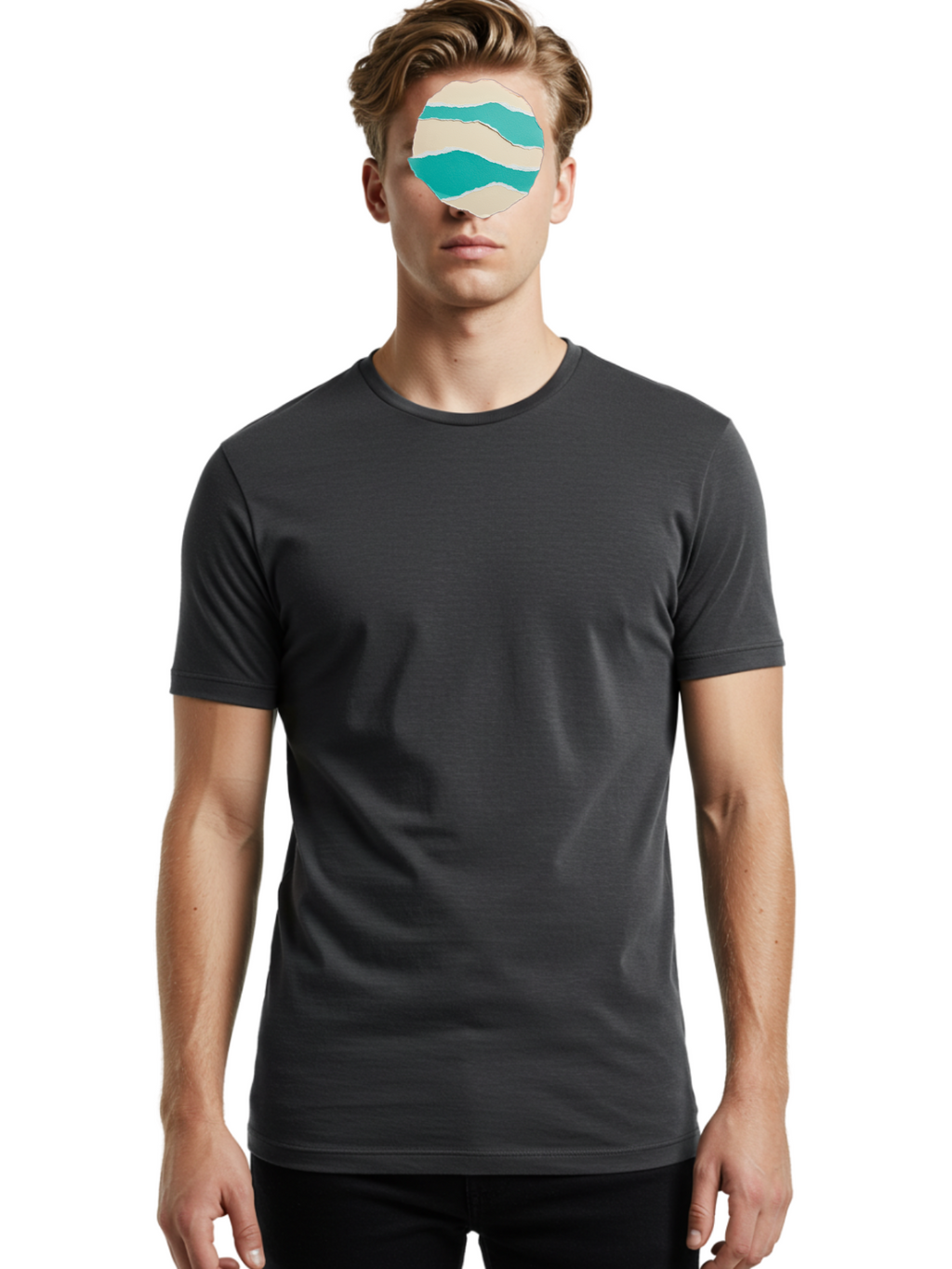 Torn-Paper-Circle Men'S Graphic Tee, 100% Cotton, Comfortable Casual Summer Wear, Machine Washable, Vintage Camera, Old Camera, Antique Camera, Black Camera, Classic Photography, Photography Equipment, Nostalgic Device, Film Camera, Camera Art Bah270