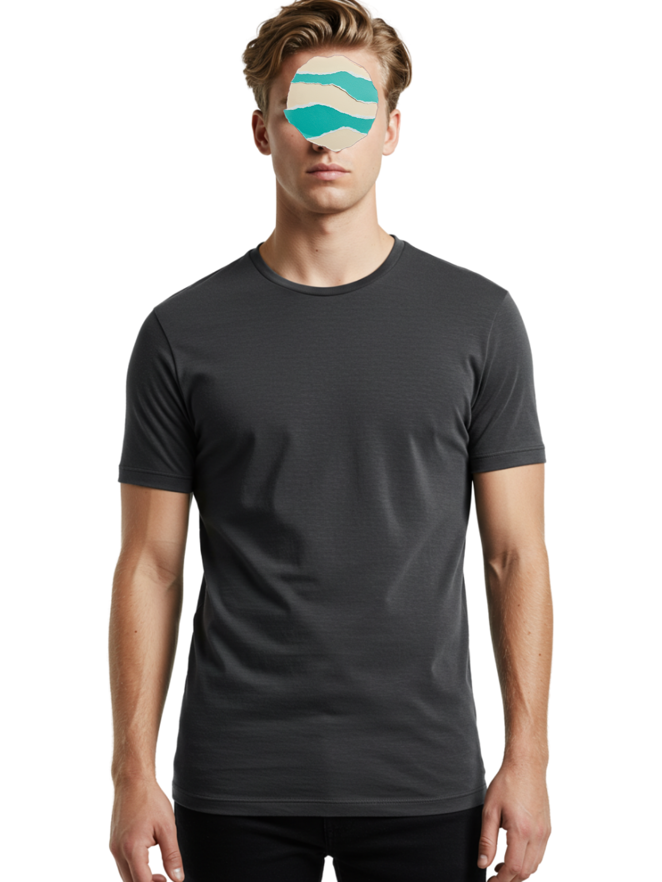 Torn-Paper-Circle Men'S Graphic Tee, 100% Cotton, Comfortable Casual Summer Wear, Machine Washable, Vintage Camera, Old Camera, Antique Camera, Black Camera, Classic Photography, Photography Equipment, Nostalgic Device, Film Camera, Camera Art Bah270