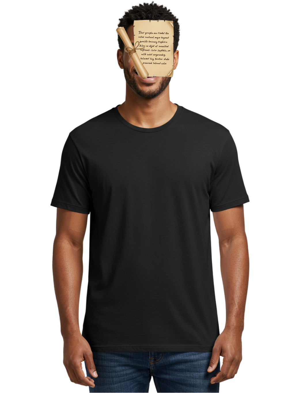 Torn-Parchment-With-Nonsense-Text Men'S Graphic Tee, 100% Cotton, Comfortable Casual Summer Wear, Machine Washable, Vintage Camera, Old Camera, Antique Camera, Black Camera, Classic Photography, Photography Equipment, Nostalgic Device, Bah271