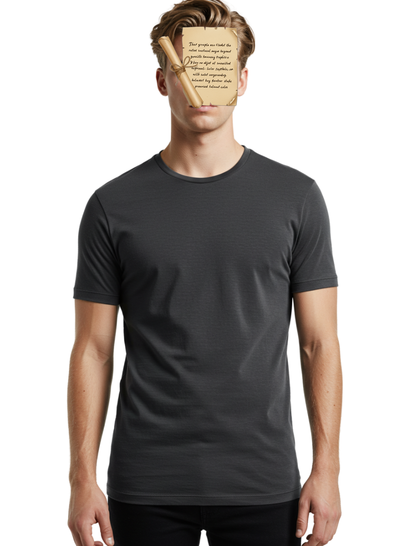 Torn-Parchment-With-Nonsense-Text Men'S Graphic Tee, 100% Cotton, Comfortable Casual Summer Wear, Machine Washable, Vintage Camera, Old Camera, Antique Camera, Black Camera, Classic Photography, Photography Equipment, Nostalgic Device, Bah271