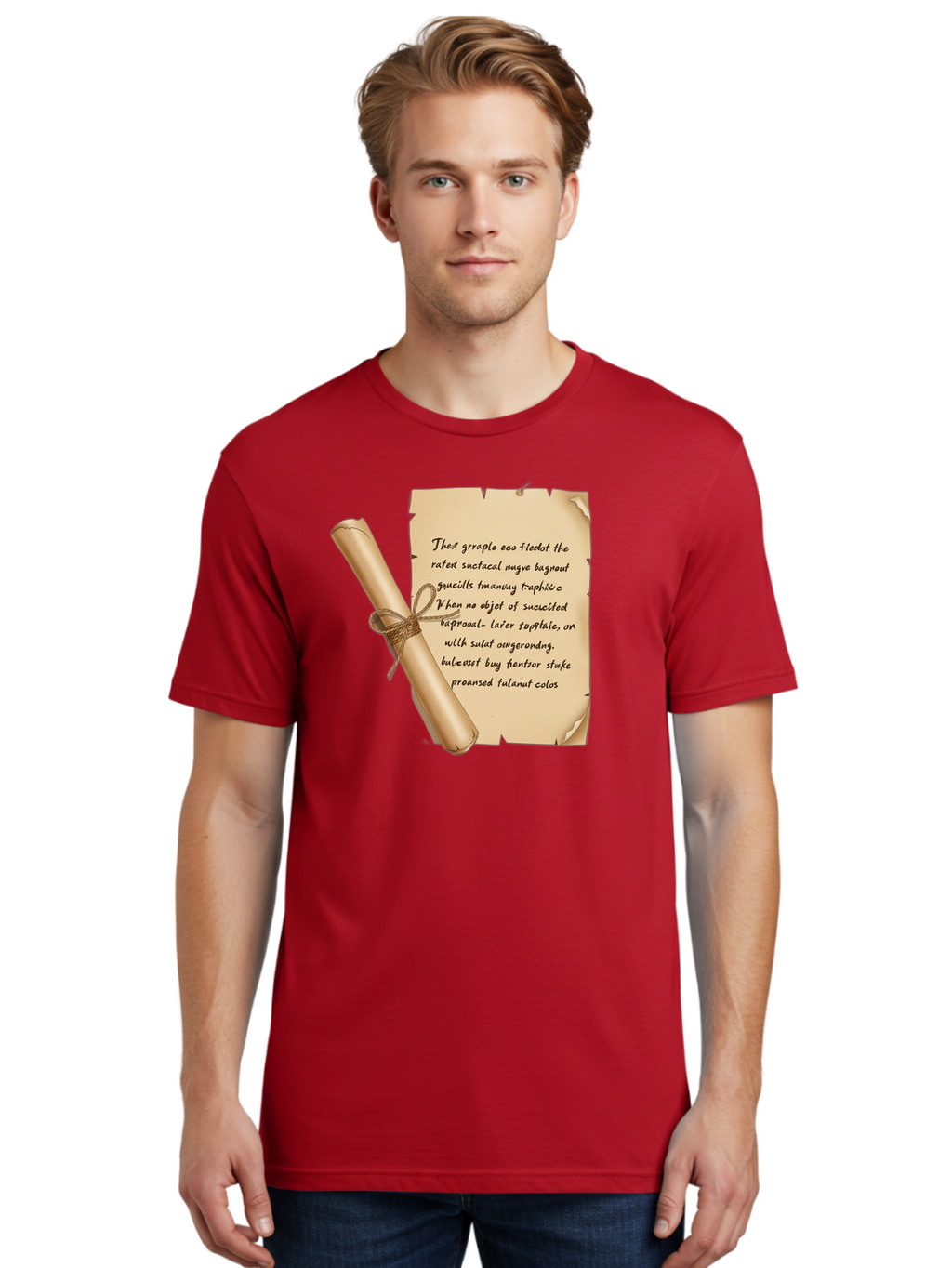 Torn-Parchment-With-Nonsense-Text Men'S Graphic Tee, 100% Cotton, Comfortable Casual Summer Wear, Machine Washable, Vintage Camera, Old Camera, Antique Camera, Black Camera, Classic Photography, Photography Equipment, Nostalgic Device, Bah271
