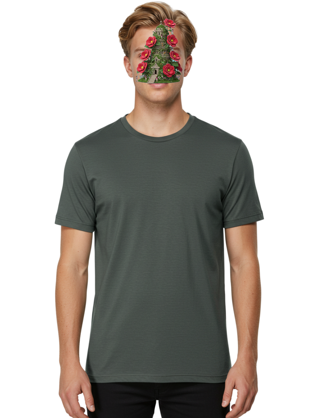 Tower-Of-Red-Flowers Men'S Graphic Tee, 100% Cotton, Comfortable Casual Summer Wear, Machine Washable, Vintage Camera, Old Camera, Antique Camera, Black Camera, Classic Photography, Photography Equipment, Nostalgic Device, Film Camera, Bah272