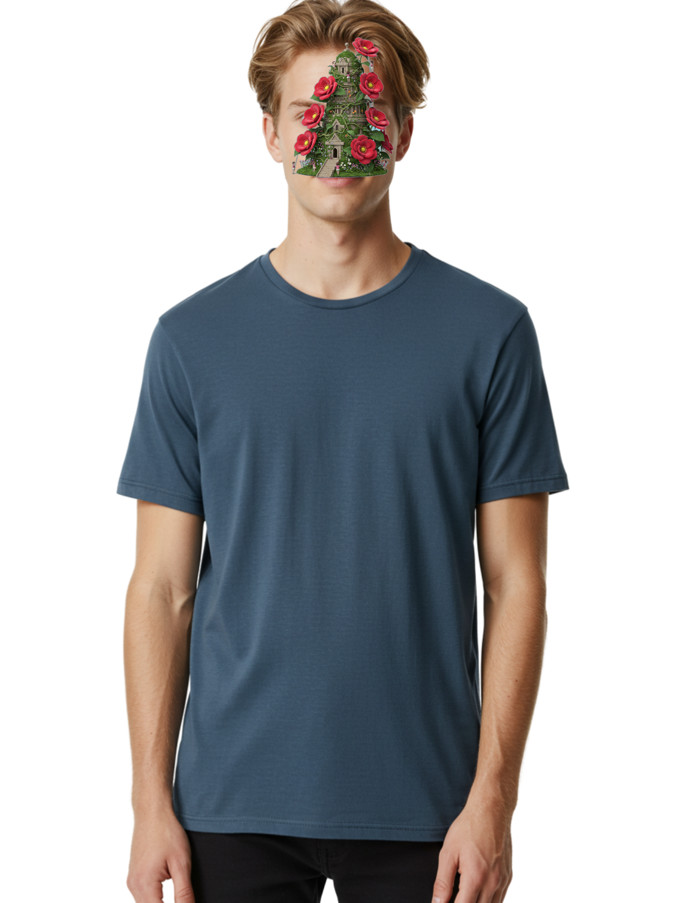 Tower-Of-Red-Flowers Men'S Graphic Tee, 100% Cotton, Comfortable Casual Summer Wear, Machine Washable, Vintage Camera, Old Camera, Antique Camera, Black Camera, Classic Photography, Photography Equipment, Nostalgic Device, Film Camera, Bah272