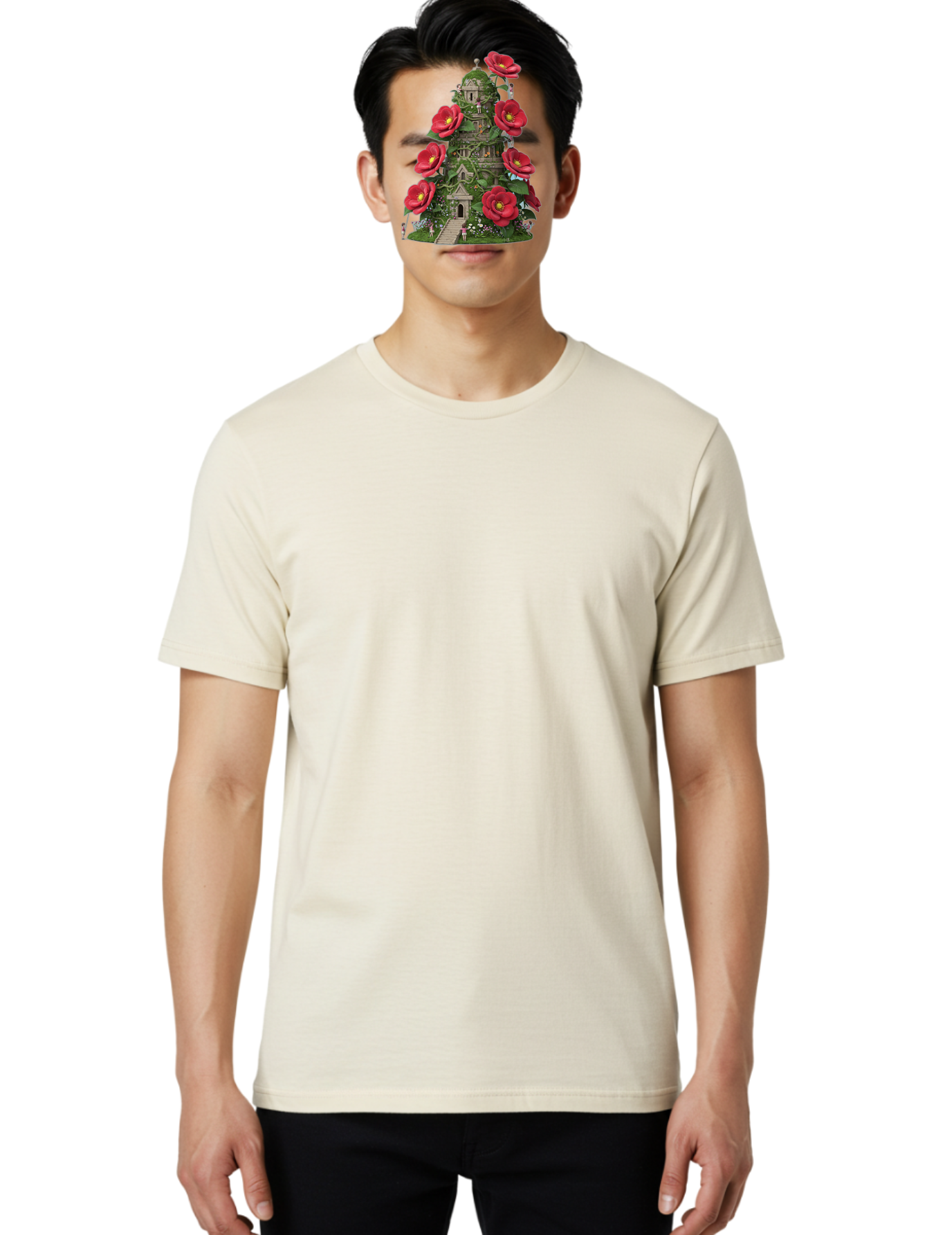 Tower-Of-Red-Flowers Men'S Graphic Tee, 100% Cotton, Comfortable Casual Summer Wear, Machine Washable, Vintage Camera, Old Camera, Antique Camera, Black Camera, Classic Photography, Photography Equipment, Nostalgic Device, Film Camera, Bah272