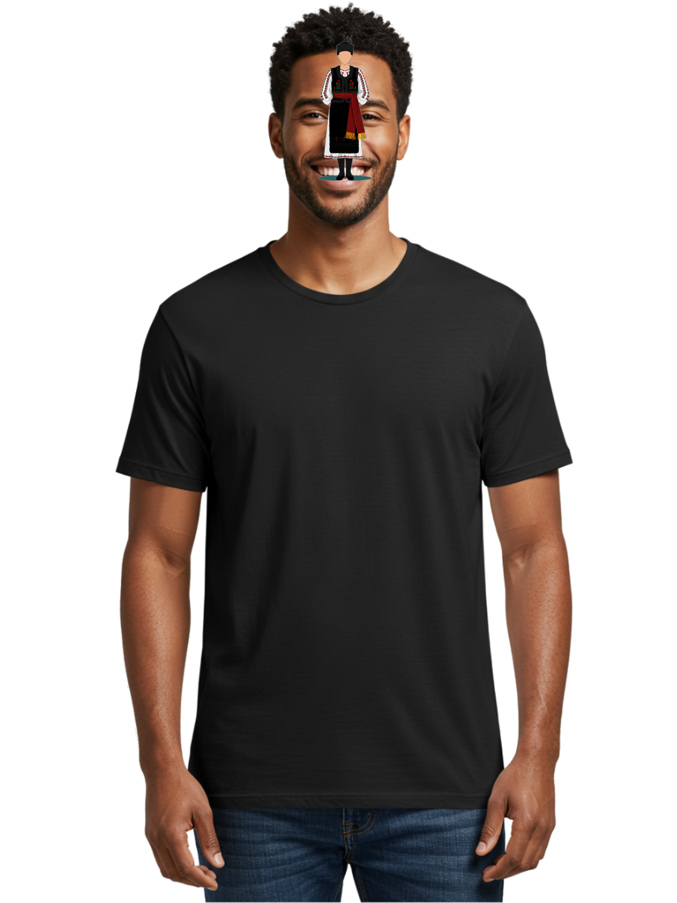 Traditional-Folk-Costume-1 Men'S Graphic Tee, 100% Cotton, Comfortable Casual Summer Wear, Machine Washable, Vintage Camera, Old Camera, Antique Camera, Black Camera, Classic Photography, Photography Equipment, Nostalgic Device, Film Camera, Bah274