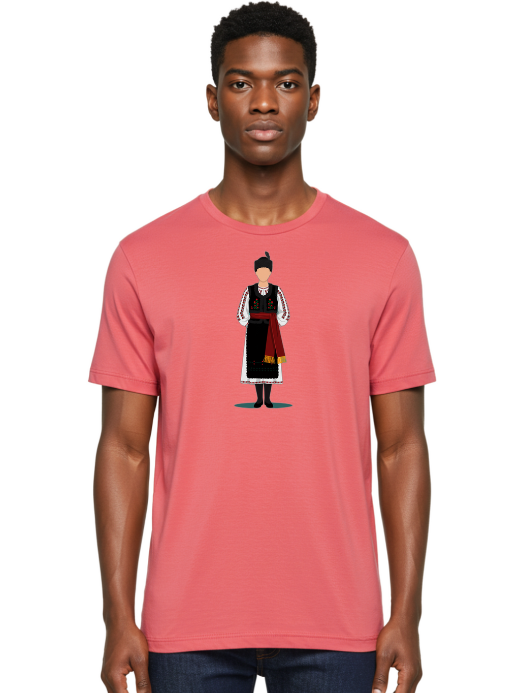 Traditional-Folk-Costume-1 Men'S Graphic Tee, 100% Cotton, Comfortable Casual Summer Wear, Machine Washable, Vintage Camera, Old Camera, Antique Camera, Black Camera, Classic Photography, Photography Equipment, Nostalgic Device, Film Camera, Bah274