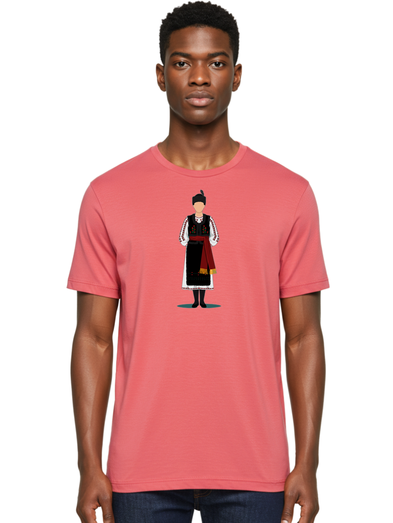 Traditional-Folk-Costume-1 Men'S Graphic Tee, 100% Cotton, Comfortable Casual Summer Wear, Machine Washable, Vintage Camera, Old Camera, Antique Camera, Black Camera, Classic Photography, Photography Equipment, Nostalgic Device, Film Camera, Bah274