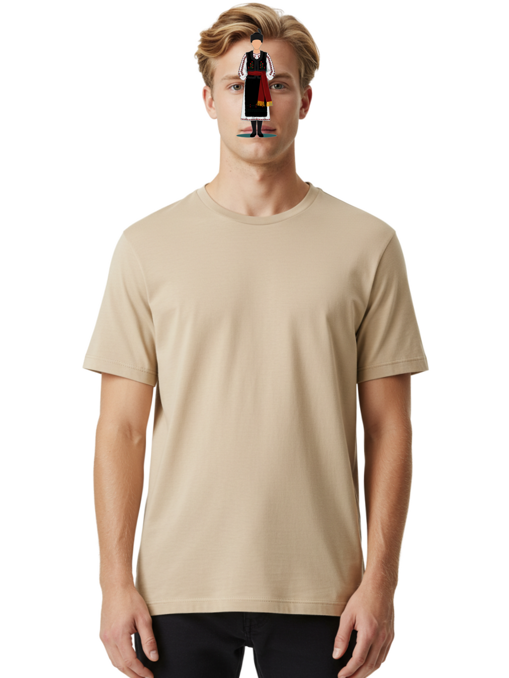 Traditional-Folk-Costume-1 Men'S Graphic Tee, 100% Cotton, Comfortable Casual Summer Wear, Machine Washable, Vintage Camera, Old Camera, Antique Camera, Black Camera, Classic Photography, Photography Equipment, Nostalgic Device, Film Camera, Bah274