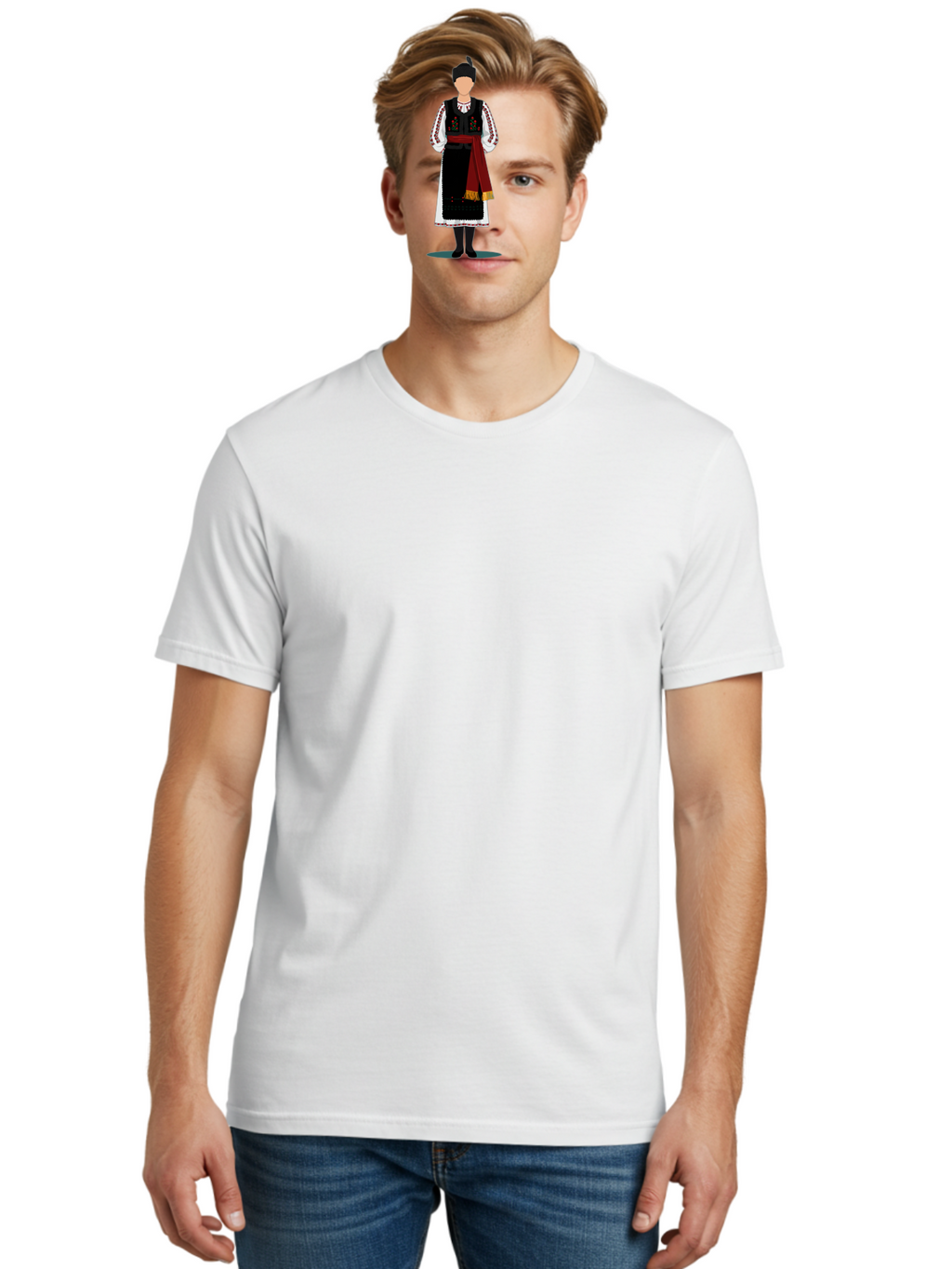 Traditional-Folk-Costume-1 Men'S Graphic Tee, 100% Cotton, Comfortable Casual Summer Wear, Machine Washable, Vintage Camera, Old Camera, Antique Camera, Black Camera, Classic Photography, Photography Equipment, Nostalgic Device, Film Camera, Bah274
