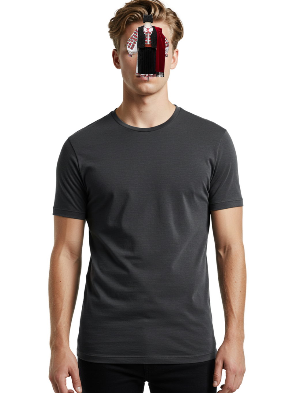 Traditional-Folk-Costume Men'S Graphic Tee, 100% Cotton, Comfortable Casual Summer Wear, Machine Washable, Vintage Camera, Old Camera, Antique Camera, Black Camera, Classic Photography, Photography Equipment, Nostalgic Device, Film Camera, Bah275