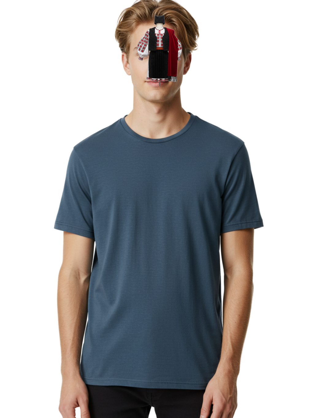 Traditional-Folk-Costume Men'S Graphic Tee, 100% Cotton, Comfortable Casual Summer Wear, Machine Washable, Vintage Camera, Old Camera, Antique Camera, Black Camera, Classic Photography, Photography Equipment, Nostalgic Device, Film Camera, Bah275