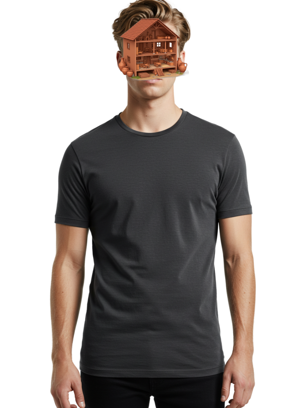 Traditional-House Men'S Graphic Tee, 100% Cotton, Comfortable Casual Summer Wear, Machine Washable, Vintage Camera, Old Camera, Antique Camera, Black Camera, Classic Photography, Photography Equipment, Nostalgic Device, Film Camera, Camera Art Bah276
