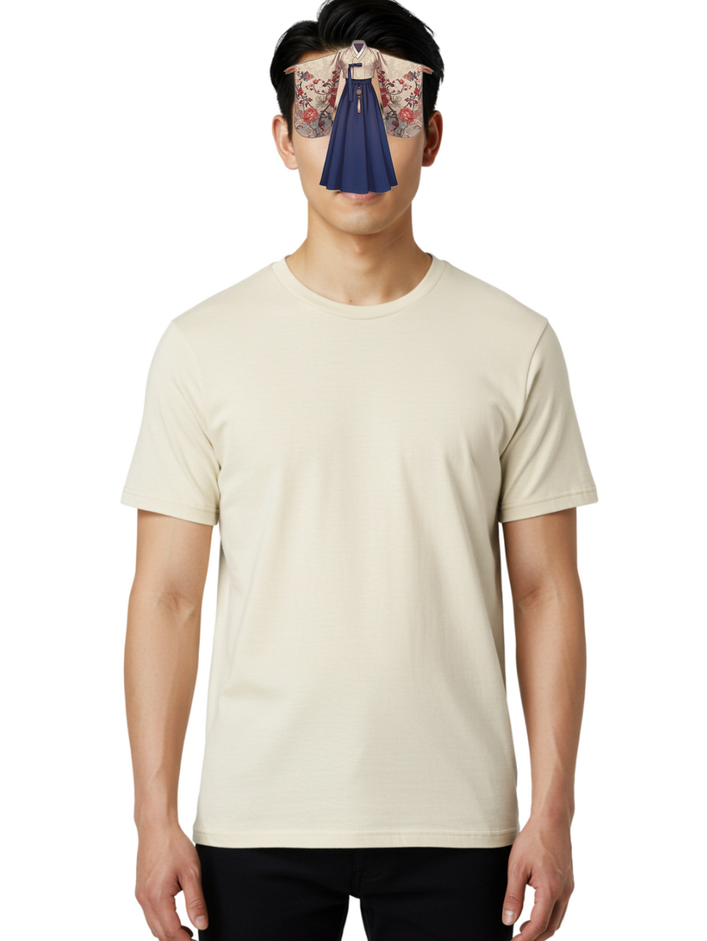 Traditional-Korean-Hanbok Men'S Graphic Tee, 100% Cotton, Comfortable Casual Summer Wear, Machine Washable, Vintage Camera, Old Camera, Antique Camera, Black Camera, Classic Photography, Photography Equipment, Nostalgic Device, Film Camera, Bah278