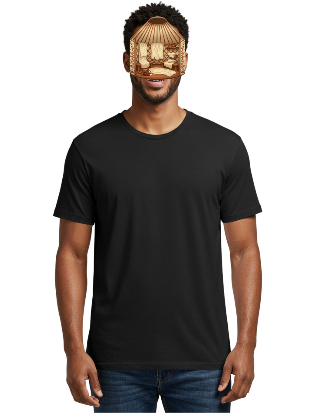 Traditional-Mongolian-Ger Men'S Graphic Tee, 100% Cotton, Comfortable Casual Summer Wear, Machine Washable, Vintage Camera, Old Camera, Antique Camera, Black Camera, Classic Photography, Photography Equipment, Nostalgic Device, Film Camera, Bah279