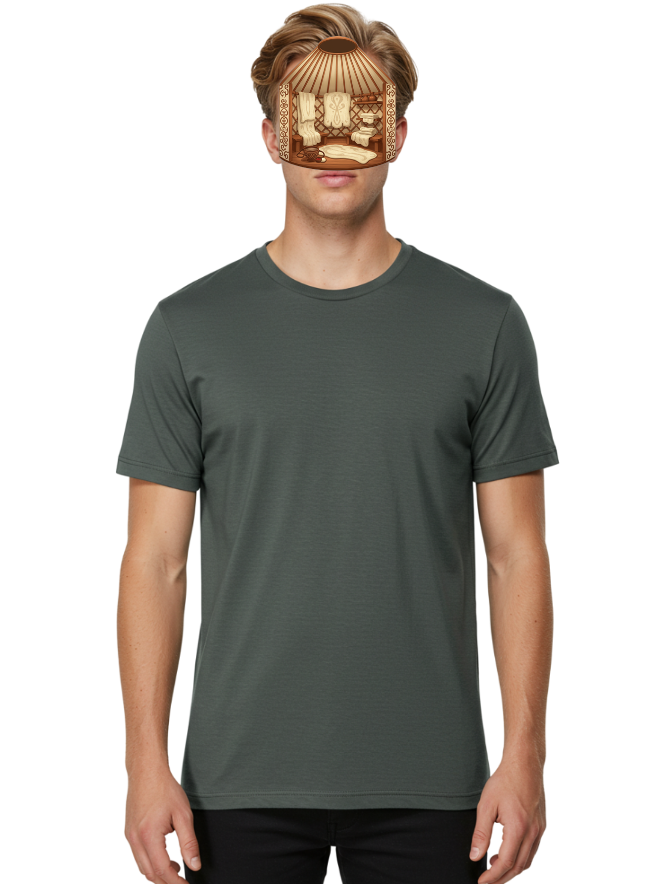 Traditional-Mongolian-Ger Men'S Graphic Tee, 100% Cotton, Comfortable Casual Summer Wear, Machine Washable, Vintage Camera, Old Camera, Antique Camera, Black Camera, Classic Photography, Photography Equipment, Nostalgic Device, Film Camera, Bah279