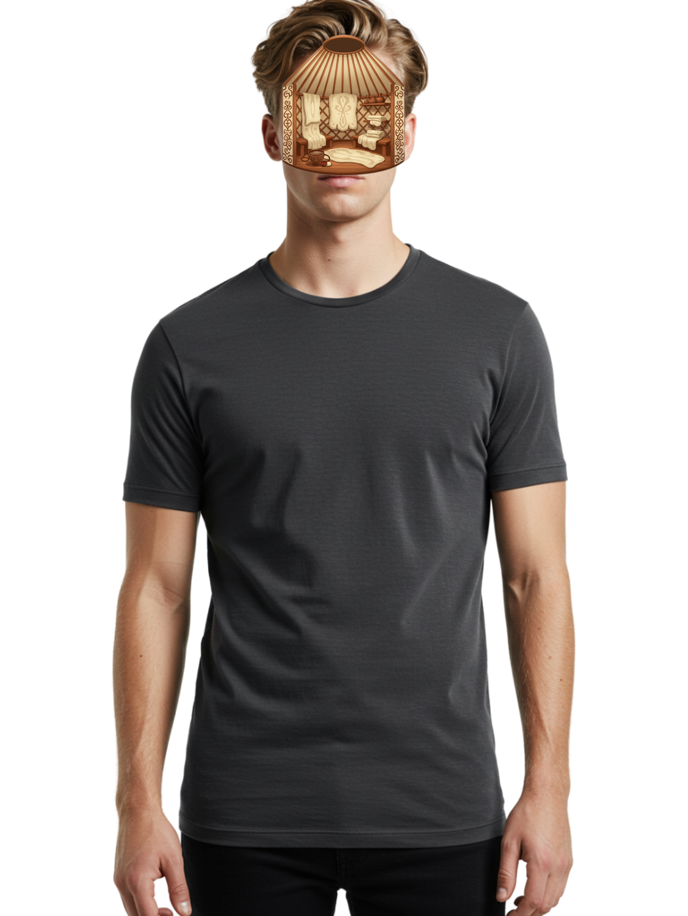 Traditional-Mongolian-Ger Men'S Graphic Tee, 100% Cotton, Comfortable Casual Summer Wear, Machine Washable, Vintage Camera, Old Camera, Antique Camera, Black Camera, Classic Photography, Photography Equipment, Nostalgic Device, Film Camera, Bah279