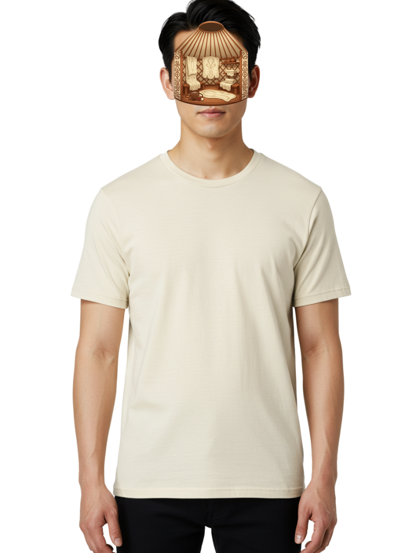 Traditional-Mongolian-Ger Men'S Graphic Tee, 100% Cotton, Comfortable Casual Summer Wear, Machine Washable, Vintage Camera, Old Camera, Antique Camera, Black Camera, Classic Photography, Photography Equipment, Nostalgic Device, Film Camera, Bah279