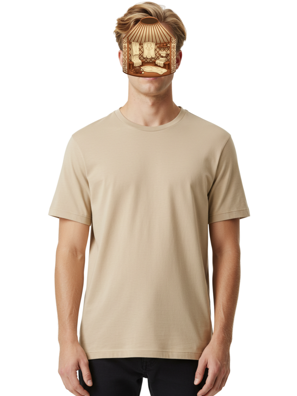 Traditional-Mongolian-Ger Men'S Graphic Tee, 100% Cotton, Comfortable Casual Summer Wear, Machine Washable, Vintage Camera, Old Camera, Antique Camera, Black Camera, Classic Photography, Photography Equipment, Nostalgic Device, Film Camera, Bah279