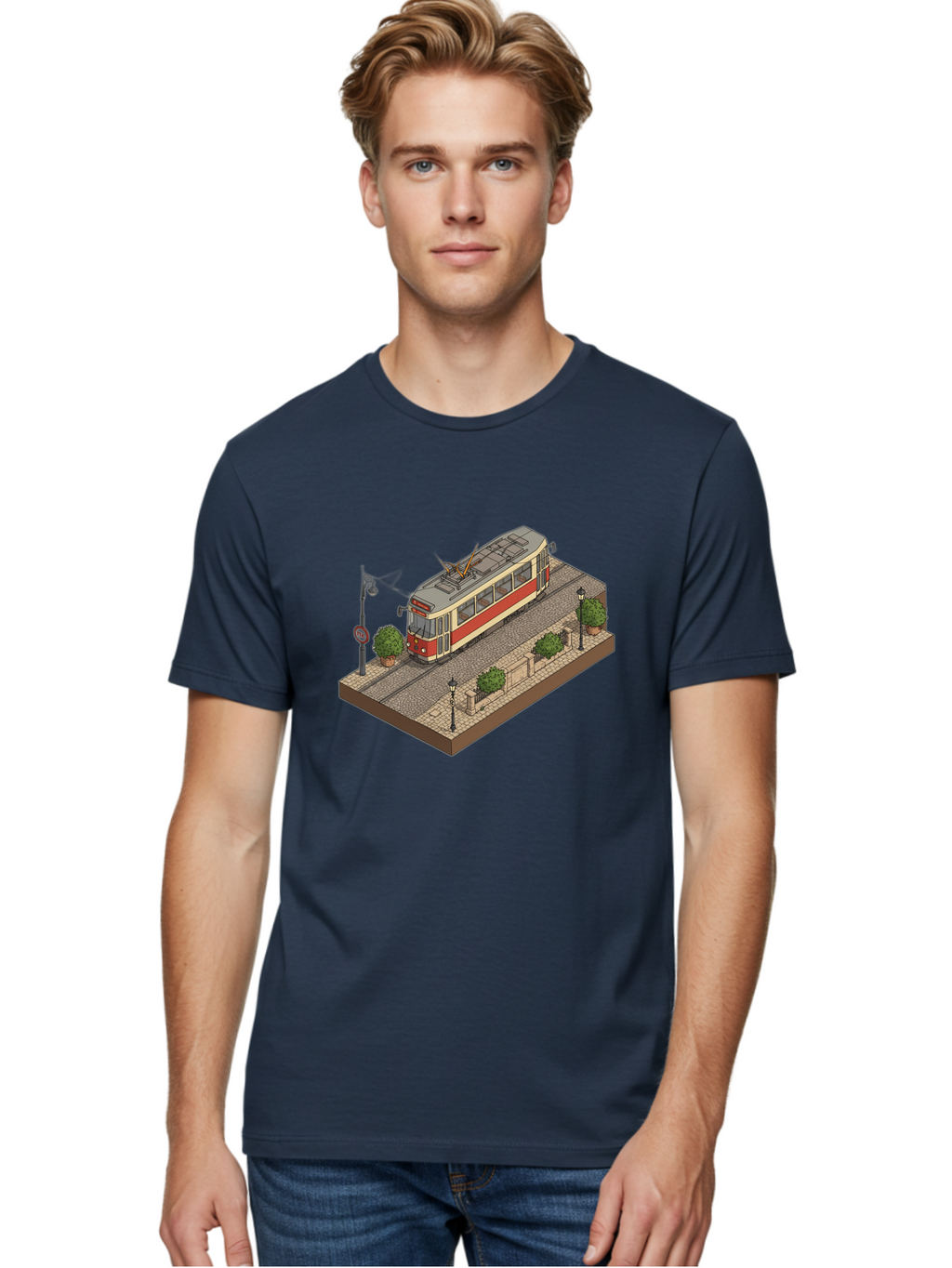 Tram Men'S Graphic Tee, 100% Cotton, Comfortable Casual Summer Wear, Machine Washable, Vintage Camera, Old Camera, Antique Camera, Black Camera, Classic Photography, Photography Equipment, Nostalgic Device, Film Camera, Camera Art Bah282