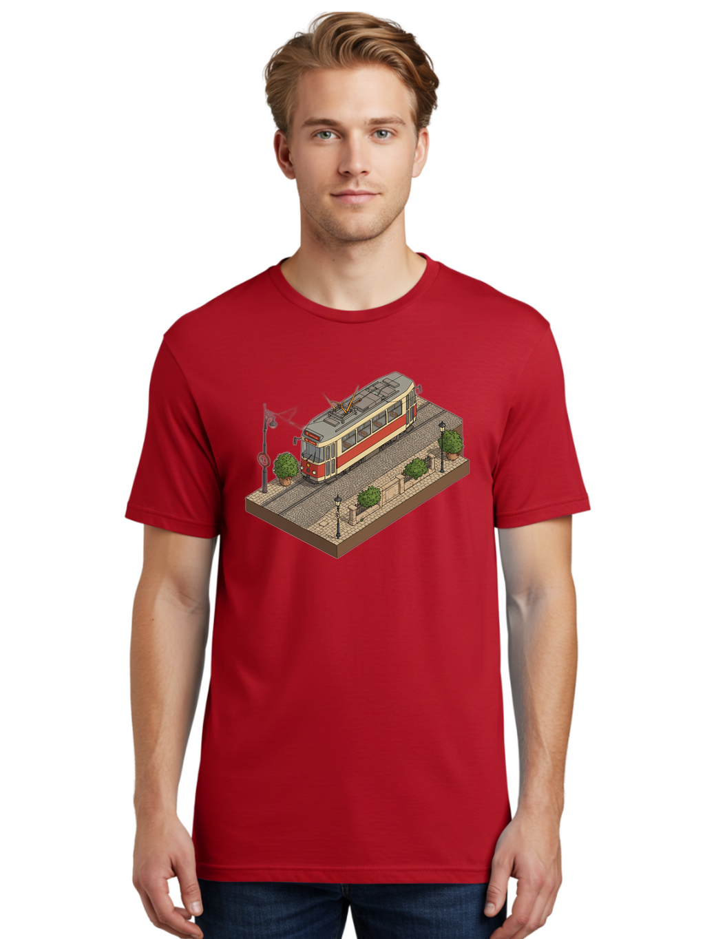 Tram Men'S Graphic Tee, 100% Cotton, Comfortable Casual Summer Wear, Machine Washable, Vintage Camera, Old Camera, Antique Camera, Black Camera, Classic Photography, Photography Equipment, Nostalgic Device, Film Camera, Camera Art Bah282