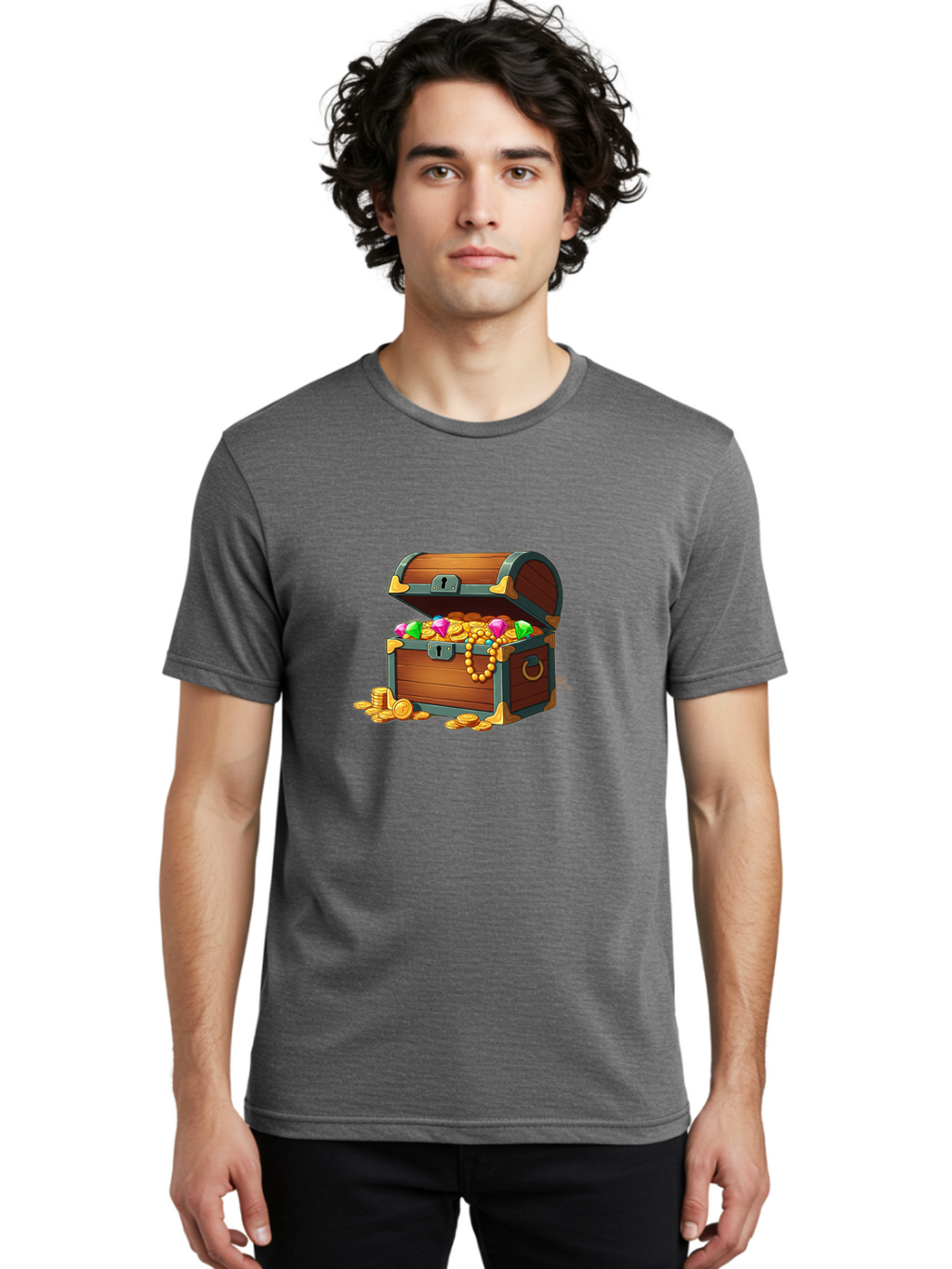 Treasure-Chest Men'S Graphic Tee, 100% Cotton, Comfortable Casual Summer Wear, Machine Washable, Vintage Camera, Old Camera, Antique Camera, Black Camera, Classic Photography, Photography Equipment, Nostalgic Device, Film Camera, Camera Art Bah284