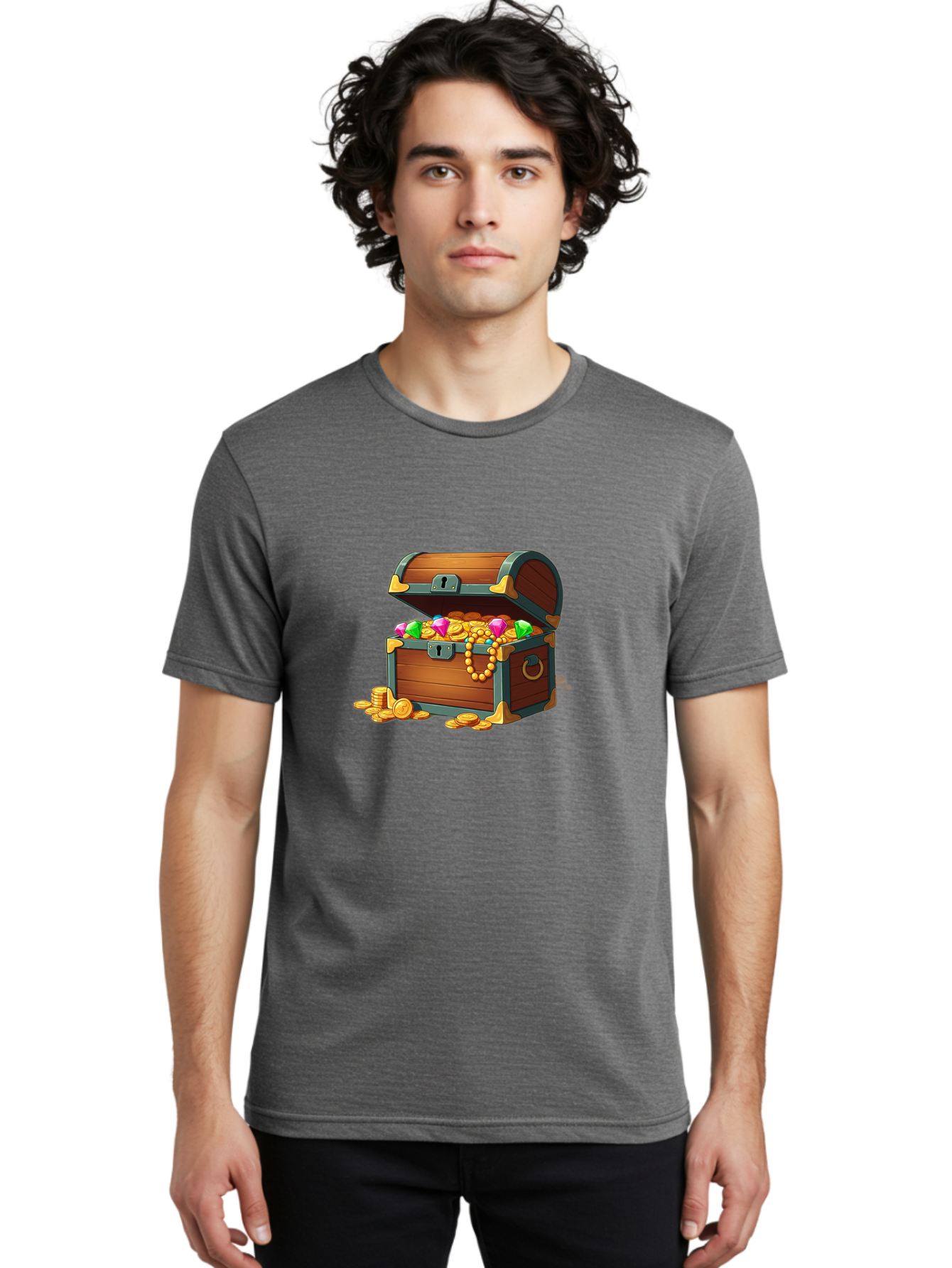 Treasure-Chest Men'S Graphic Tee, 100% Cotton, Comfortable Casual Summer Wear, Machine Washable, Vintage Camera, Old Camera, Antique Camera, Black Camera, Classic Photography, Photography Equipment, Nostalgic Device, Film Camera, Camera Art Bah284