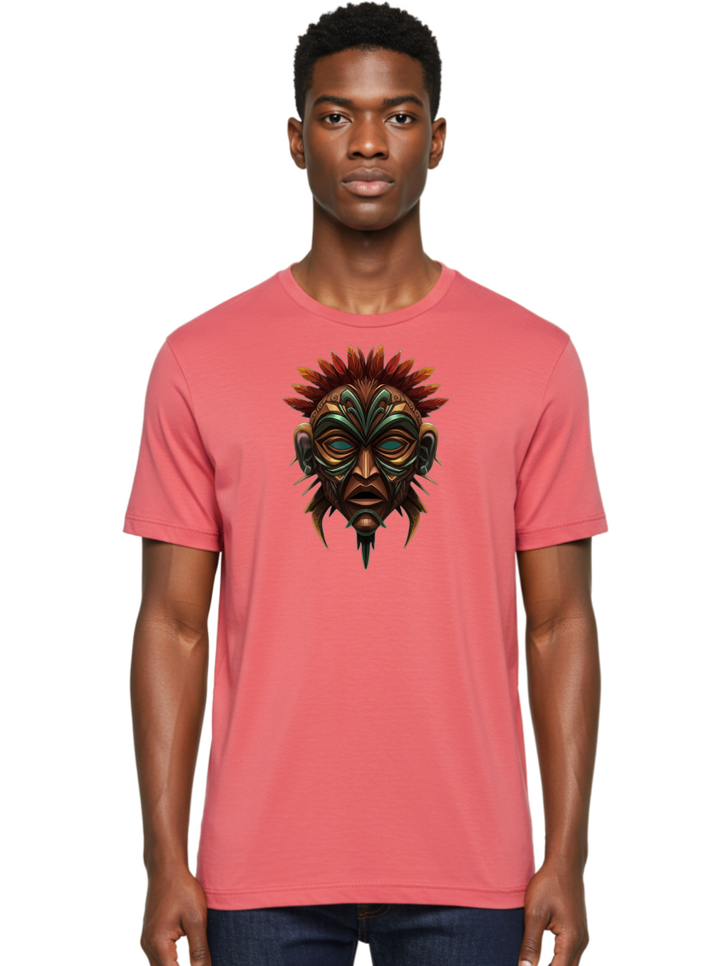 Tribal-Mask Men'S Graphic Tee, 100% Cotton, Comfortable Casual Summer Wear, Machine Washable, Vintage Camera, Old Camera, Antique Camera, Black Camera, Classic Photography, Photography Equipment, Nostalgic Device, Film Camera, Camera Art Bah288