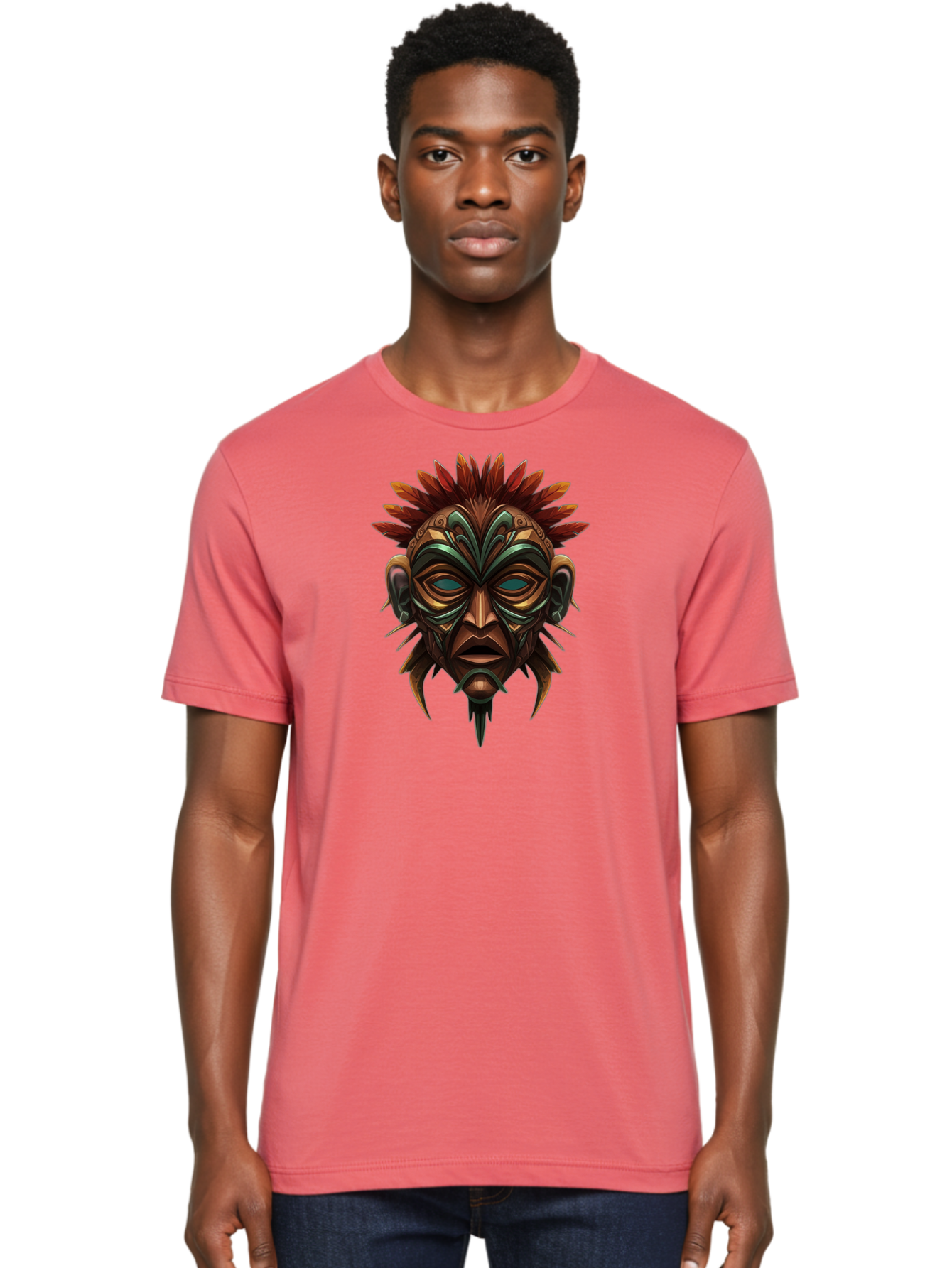 Tribal-Mask Men'S Graphic Tee, 100% Cotton, Comfortable Casual Summer Wear, Machine Washable, Vintage Camera, Old Camera, Antique Camera, Black Camera, Classic Photography, Photography Equipment, Nostalgic Device, Film Camera, Camera Art Bah288