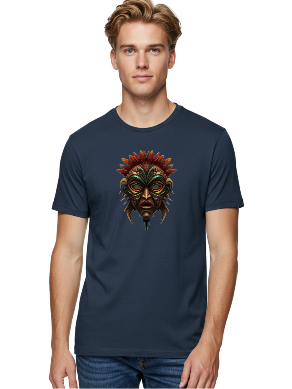 Tribal-Mask Men'S Graphic Tee, 100% Cotton, Comfortable Casual Summer Wear, Machine Washable, Vintage Camera, Old Camera, Antique Camera, Black Camera, Classic Photography, Photography Equipment, Nostalgic Device, Film Camera, Camera Art Bah288