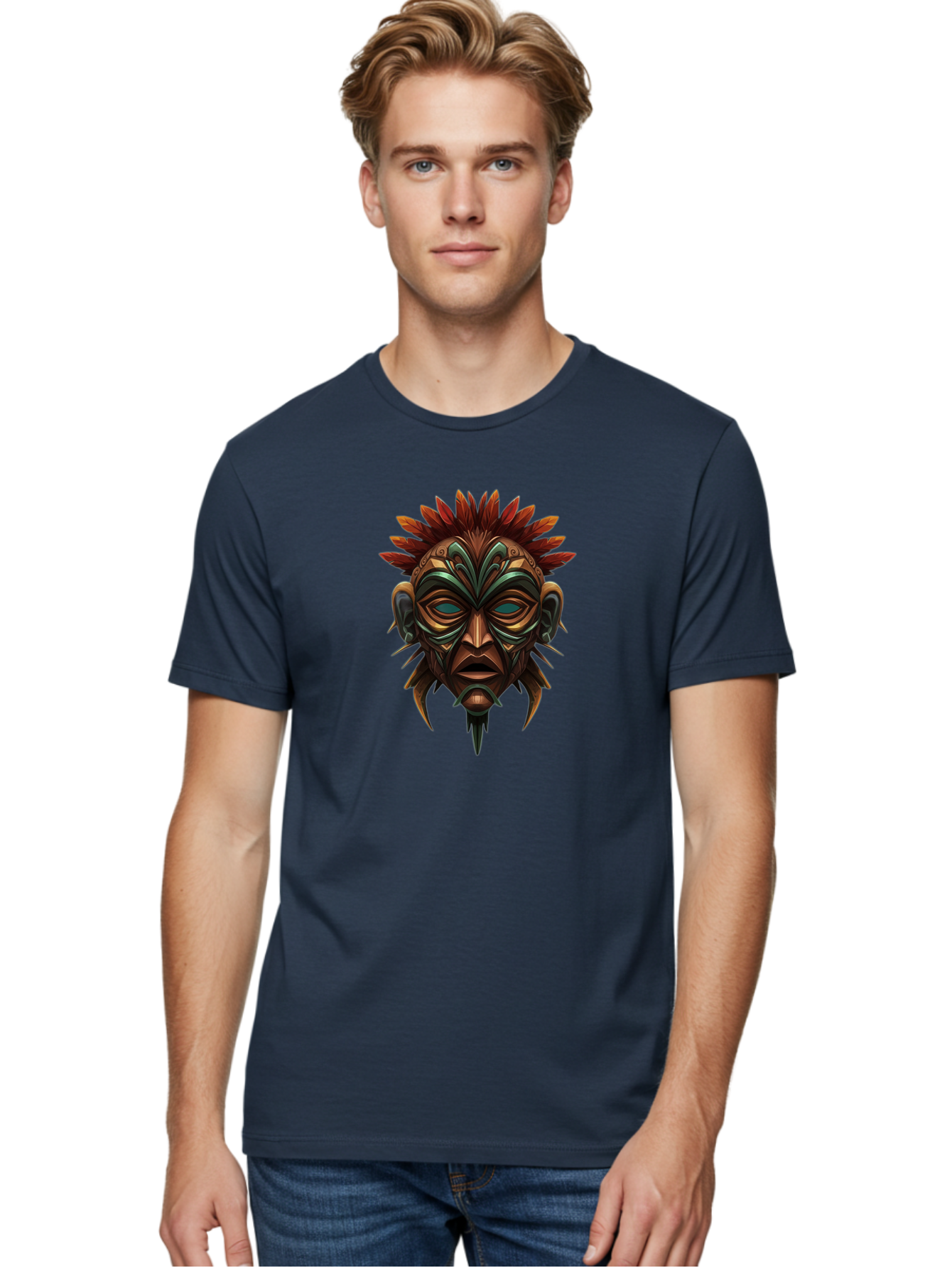Tribal-Mask Men'S Graphic Tee, 100% Cotton, Comfortable Casual Summer Wear, Machine Washable, Vintage Camera, Old Camera, Antique Camera, Black Camera, Classic Photography, Photography Equipment, Nostalgic Device, Film Camera, Camera Art Bah288