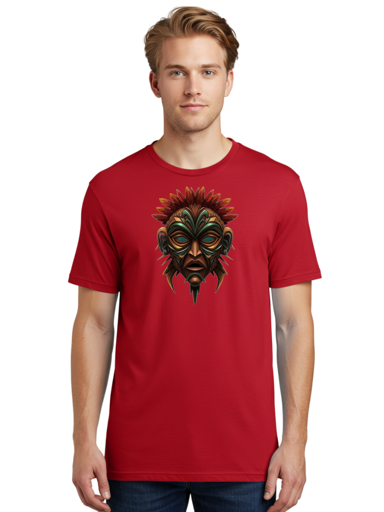 Tribal-Mask Men'S Graphic Tee, 100% Cotton, Comfortable Casual Summer Wear, Machine Washable, Vintage Camera, Old Camera, Antique Camera, Black Camera, Classic Photography, Photography Equipment, Nostalgic Device, Film Camera, Camera Art Bah288