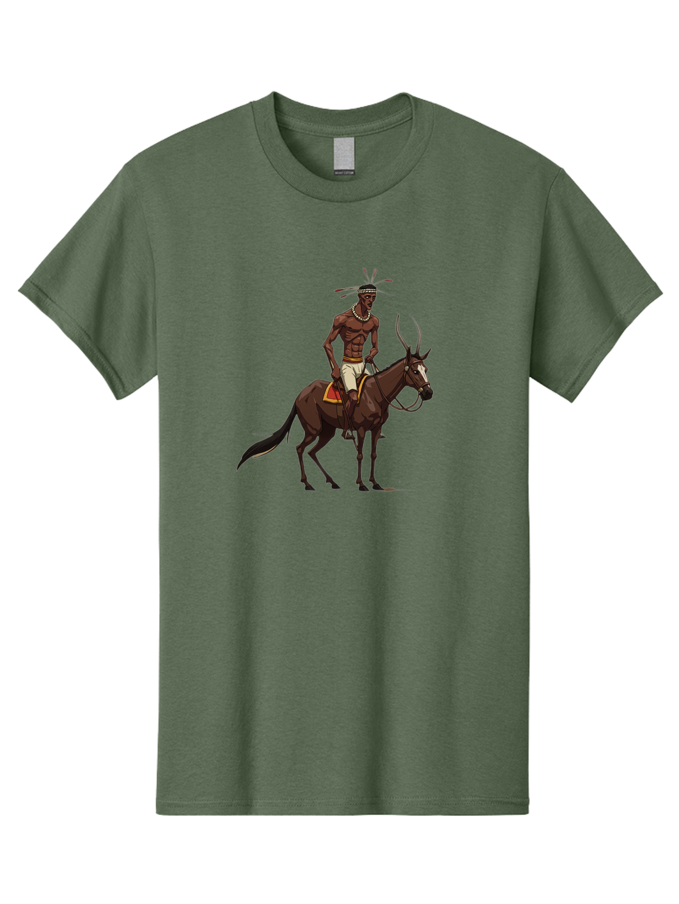 Tribal-Warrior-On-Horse Men'S Graphic Tee, 100% Cotton, Comfortable Casual Summer Wear, Machine Washable, Vintage Camera, Old Camera, Antique Camera, Black Camera, Classic Photography, Photography Equipment, Nostalgic Device, Film Camera, Bah290