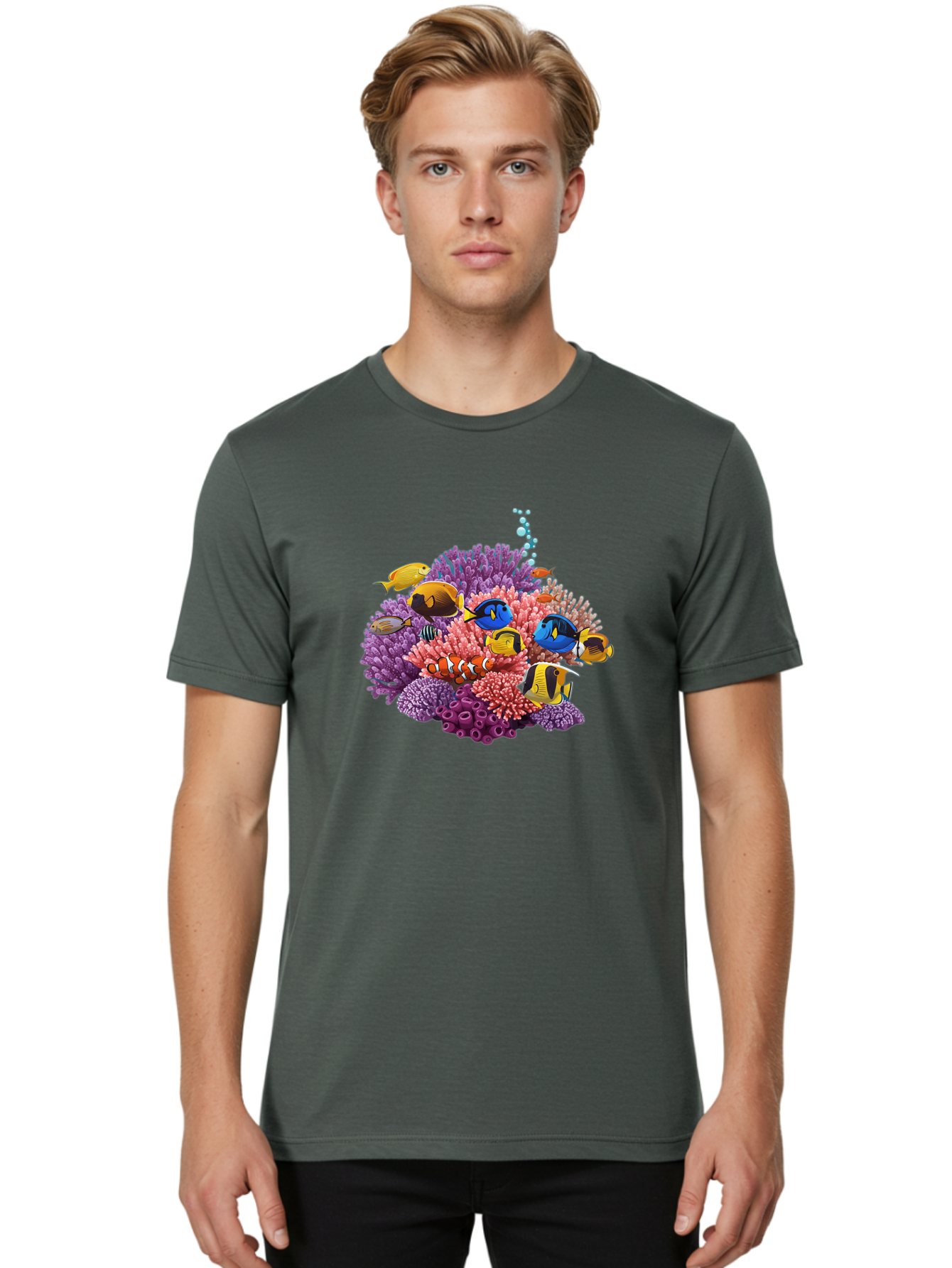 Tropical-Fish Men'S Graphic Tee, 100% Cotton, Comfortable Casual Summer Wear, Machine Washable, Vintage Camera, Old Camera, Antique Camera, Black Camera, Classic Photography, Photography Equipment, Nostalgic Device, Film Camera, Camera Art Bah291