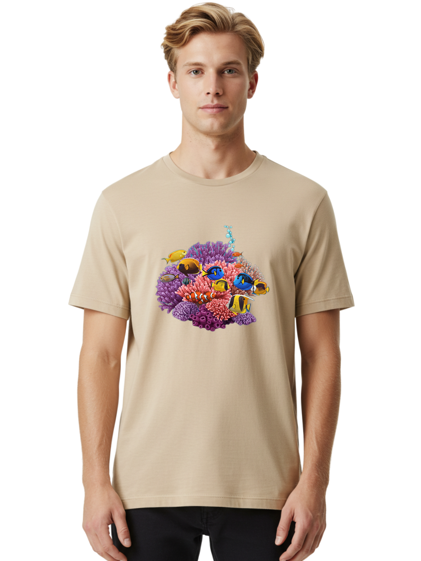Tropical-Fish Men'S Graphic Tee, 100% Cotton, Comfortable Casual Summer Wear, Machine Washable, Vintage Camera, Old Camera, Antique Camera, Black Camera, Classic Photography, Photography Equipment, Nostalgic Device, Film Camera, Camera Art Bah291