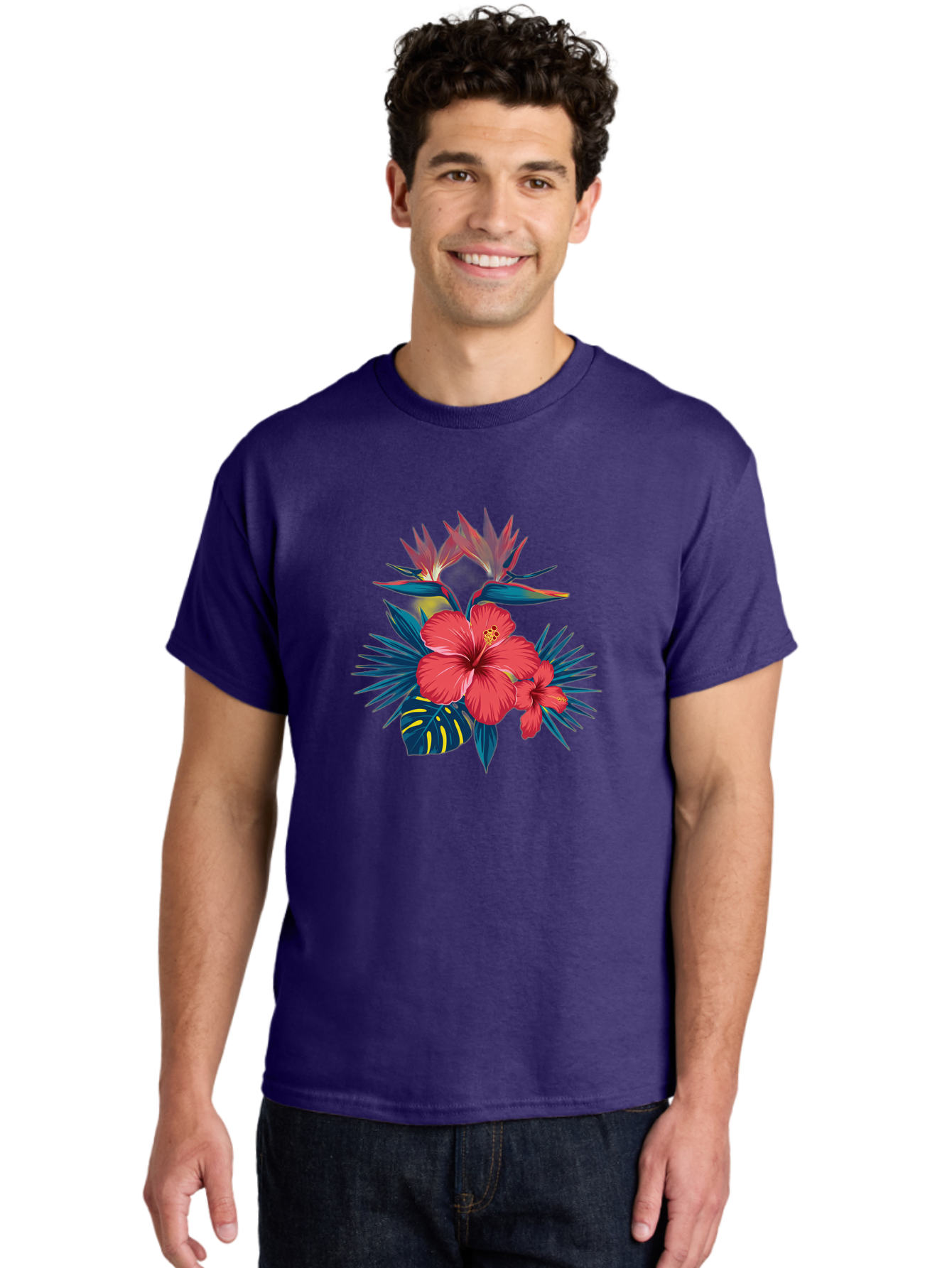 Tropical-Hibiscus Men'S Graphic Tee, 100% Cotton, Comfortable Casual Summer Wear, Machine Washable, Vintage Camera, Old Camera, Antique Camera, Black Camera, Classic Photography, Photography Equipment, Nostalgic Device, Film Camera, Camera Art Bah292