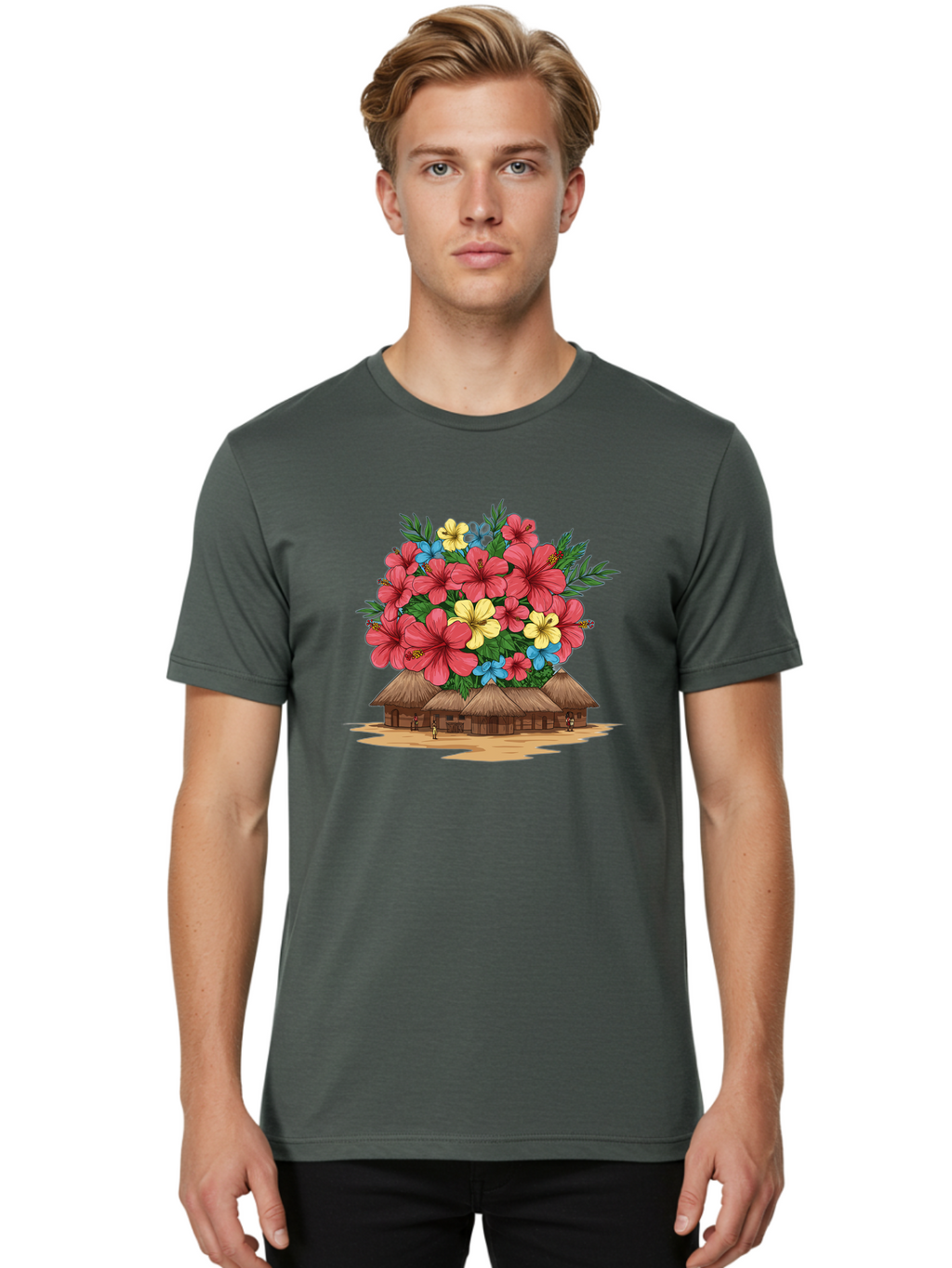Tropical-Huts Men'S Graphic Tee, 100% Cotton, Comfortable Casual Summer Wear, Machine Washable, Vintage Camera, Old Camera, Antique Camera, Black Camera, Classic Photography, Photography Equipment, Nostalgic Device, Film Camera, Camera Art Bah293