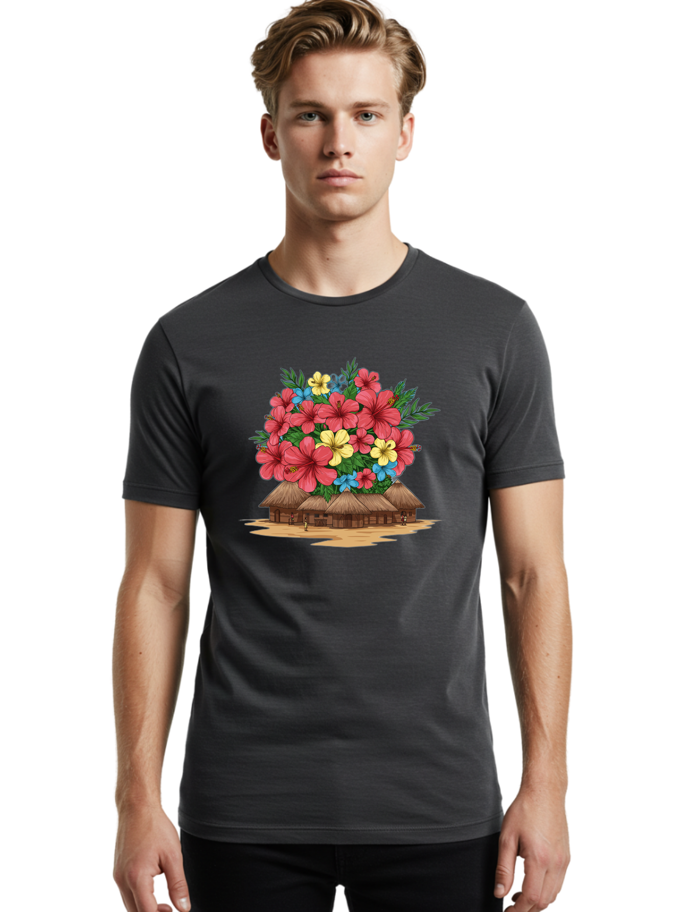Tropical-Huts Men'S Graphic Tee, 100% Cotton, Comfortable Casual Summer Wear, Machine Washable, Vintage Camera, Old Camera, Antique Camera, Black Camera, Classic Photography, Photography Equipment, Nostalgic Device, Film Camera, Camera Art Bah293