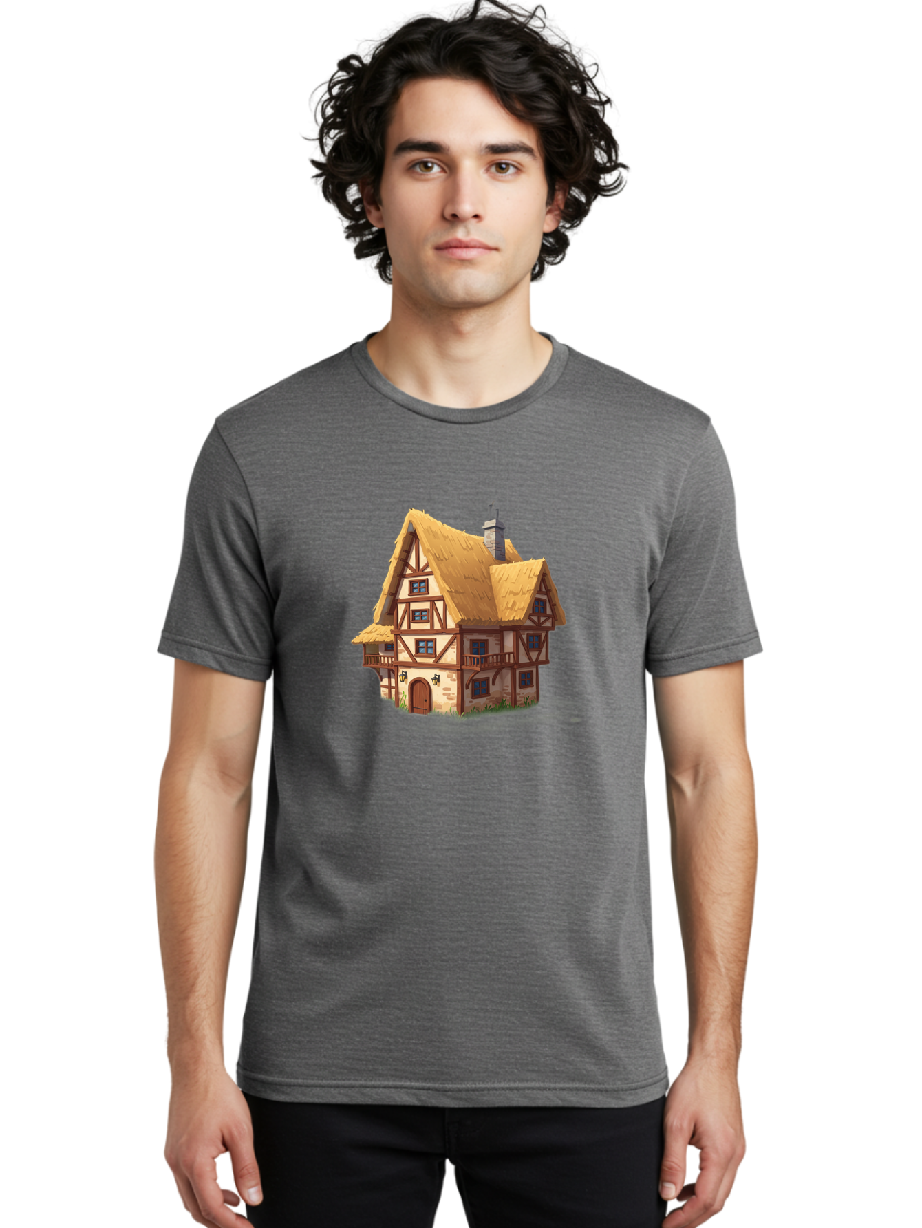 Tudor-Style-House Men'S Graphic Tee, 100% Cotton, Comfortable Casual Summer Wear, Machine Washable, Vintage Camera, Old Camera, Antique Camera, Black Camera, Classic Photography, Photography Equipment, Nostalgic Device, Film Camera, Camera Art Bah295