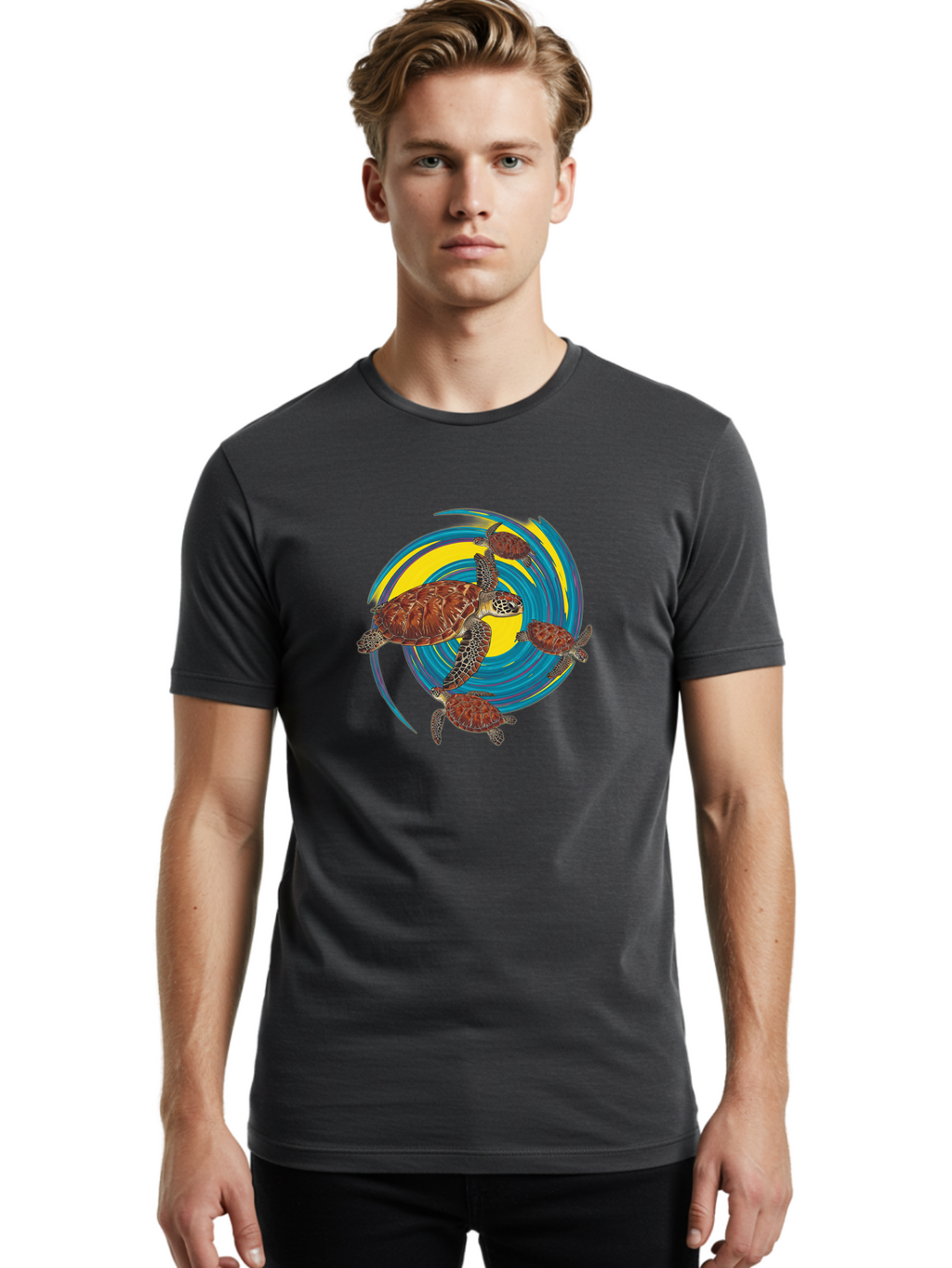Turtles Men'S Graphic Tee, 100% Cotton, Comfortable Casual Summer Wear, Machine Washable, Vintage Camera, Old Camera, Antique Camera, Black Camera, Classic Photography, Photography Equipment, Nostalgic Device, Film Camera, Camera Art Bah296