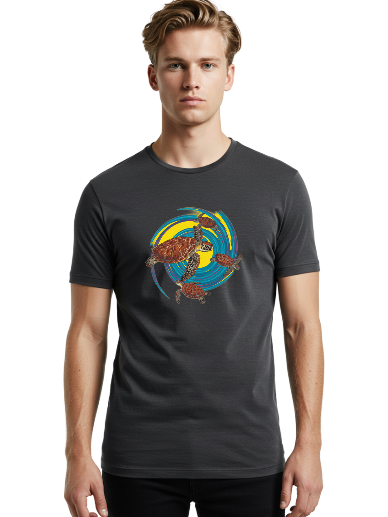 Turtles Men'S Graphic Tee, 100% Cotton, Comfortable Casual Summer Wear, Machine Washable, Vintage Camera, Old Camera, Antique Camera, Black Camera, Classic Photography, Photography Equipment, Nostalgic Device, Film Camera, Camera Art Bah296