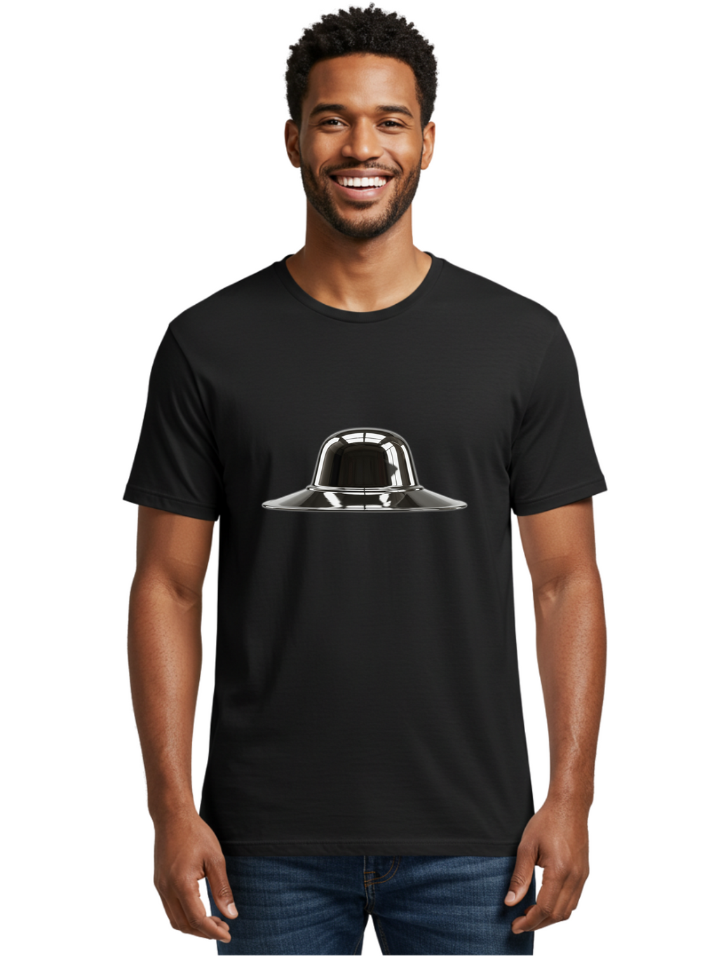 Ufo-1 Men'S Graphic Tee, 100% Cotton, Comfortable Casual Summer Wear, Machine Washable, Vintage Camera, Old Camera, Antique Camera, Black Camera, Classic Photography, Photography Equipment, Nostalgic Device, Film Camera, Camera Art Bah303