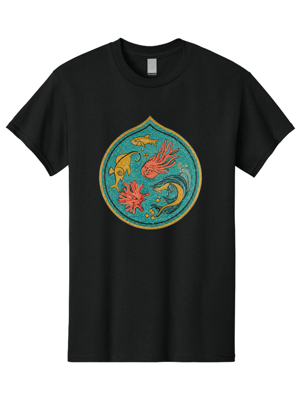 Underwater-Scene Men'S Graphic Tee, 100% Cotton, Comfortable Casual Summer Wear, Machine Washable, Vintage Camera, Old Camera, Antique Camera, Black Camera, Classic Photography, Photography Equipment, Nostalgic Device, Film Camera, Camera Art Bah306
