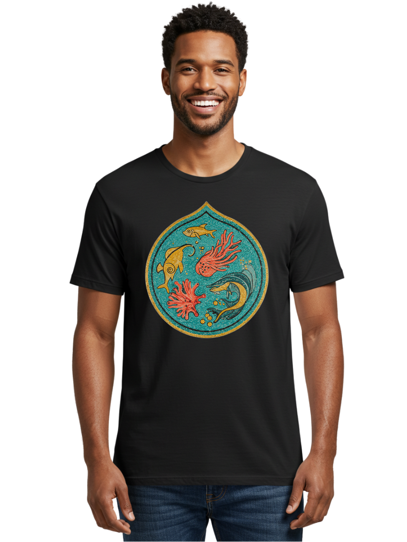 Underwater-Scene Men'S Graphic Tee, 100% Cotton, Comfortable Casual Summer Wear, Machine Washable, Vintage Camera, Old Camera, Antique Camera, Black Camera, Classic Photography, Photography Equipment, Nostalgic Device, Film Camera, Camera Art Bah306